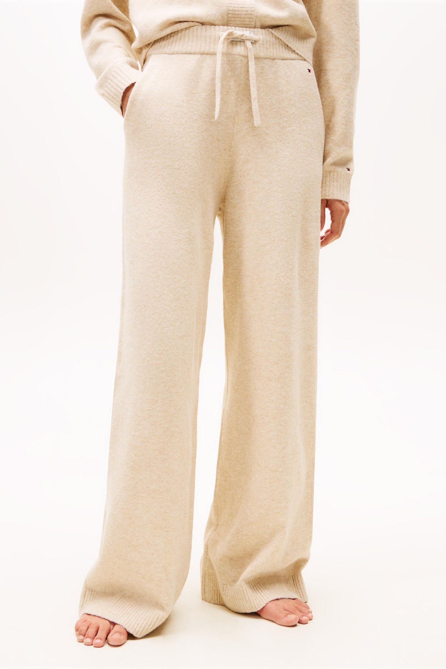 KNIT PANTS HEATHERED OAT 1