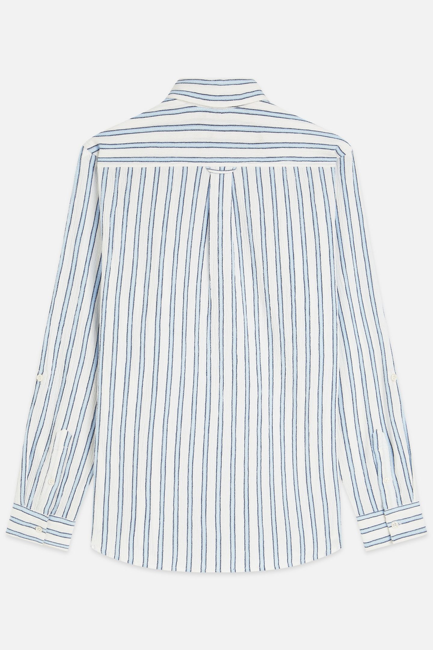 STRIPED CRINKLE STRUCTURE REGULARFIT SHIRT WHITE/PASTEL 5