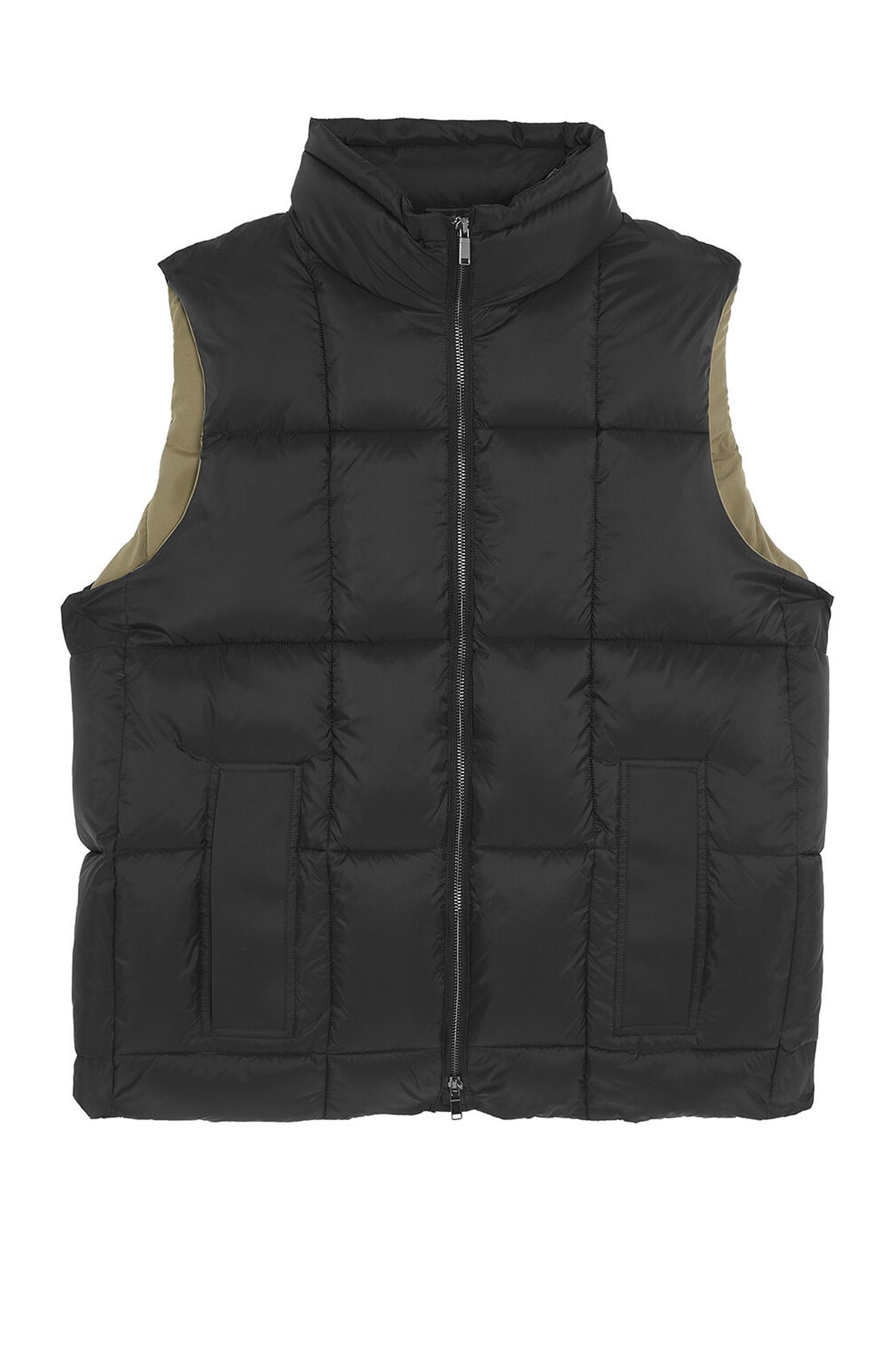 SQUARE WADDED COCOON GILET LACQUER 4