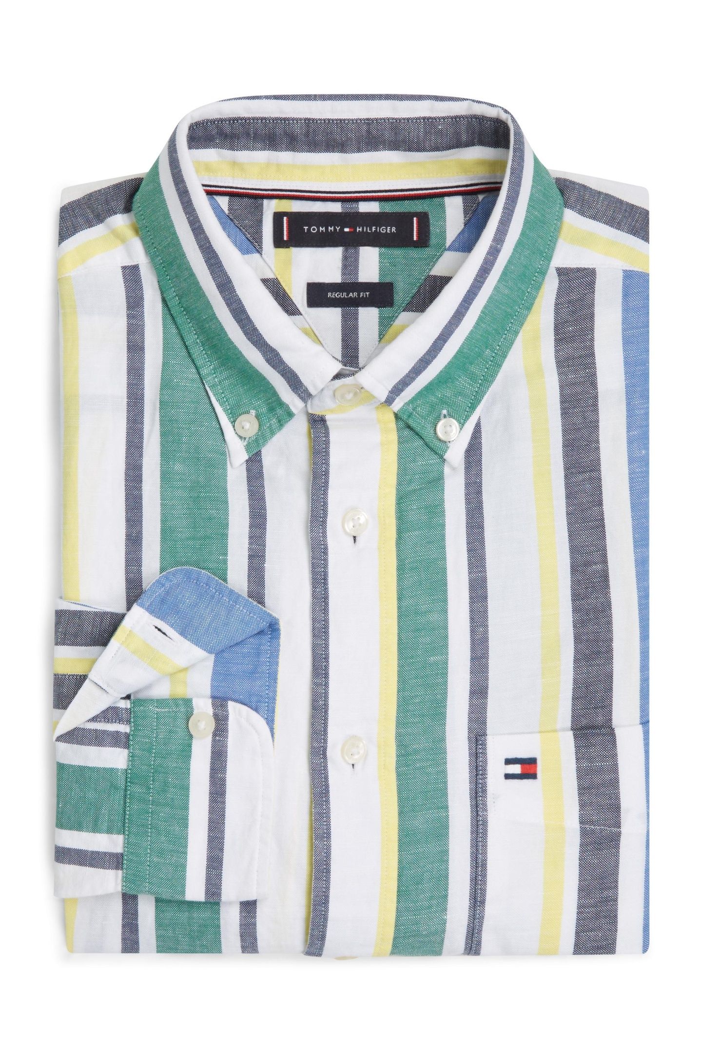 LINEN BLEND BOLD NOUVEAU GREEN/STRIPE 4