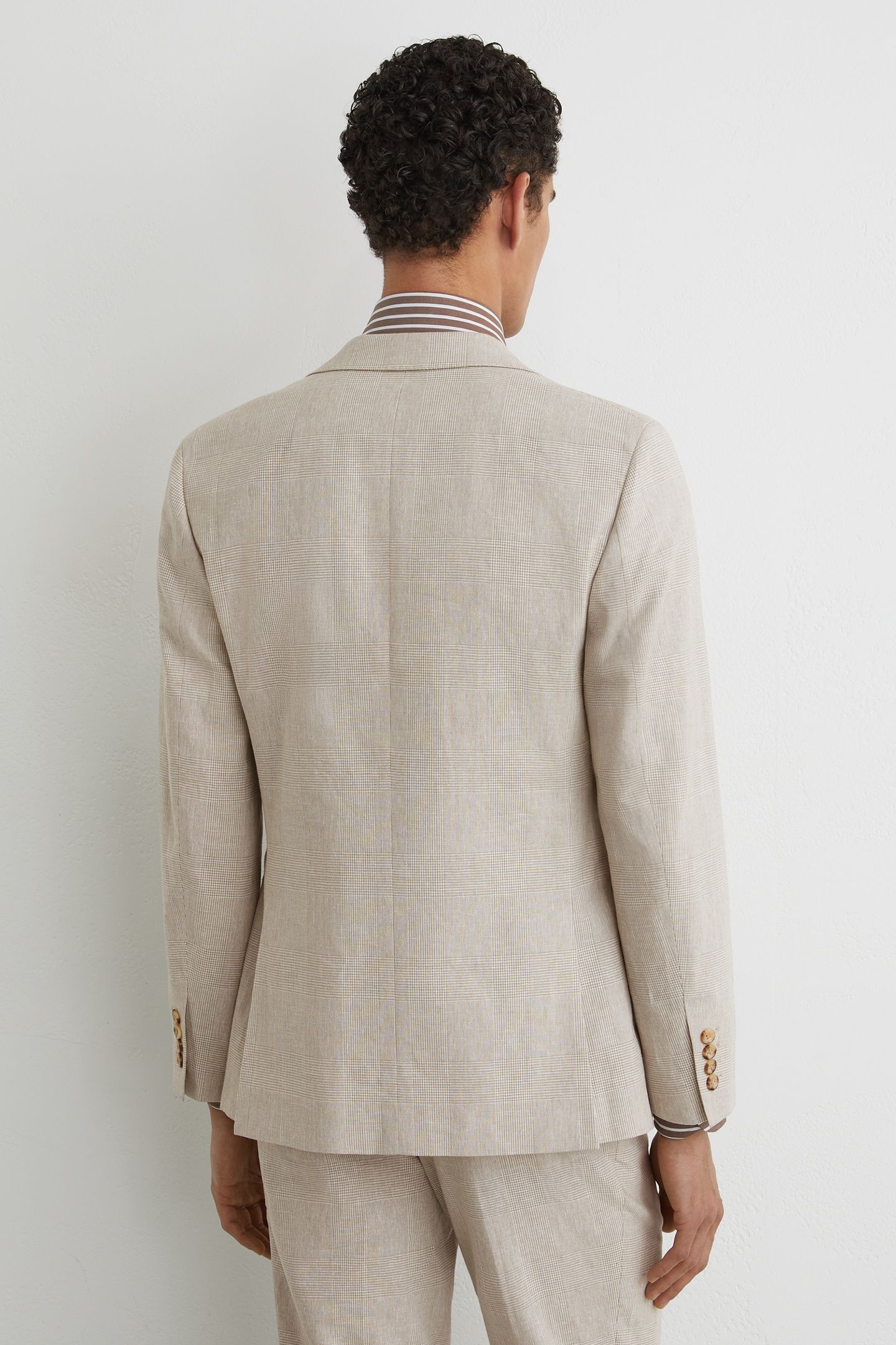 SB CHECK BLAZER OATMEAL BROWN 3
