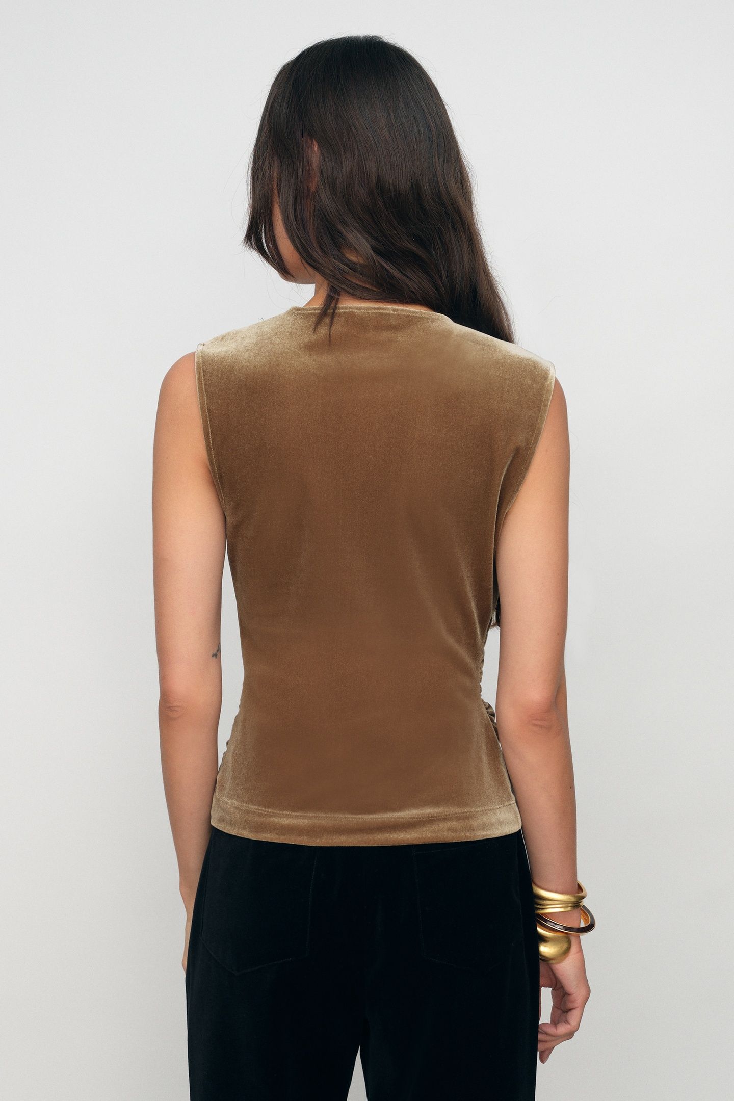 DRAPE VELVET TOP GOLD 2