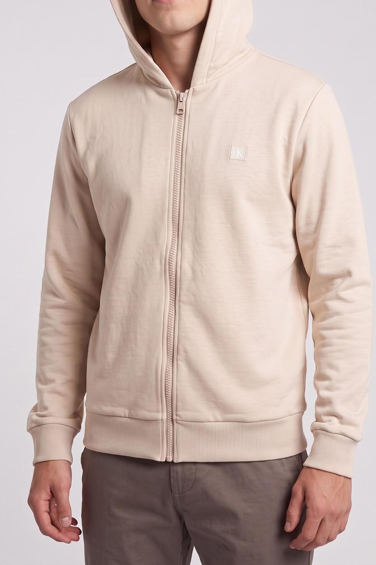 UNISEX MINI BADGE ZIP-THROUGH WHITECAP GRAY 1