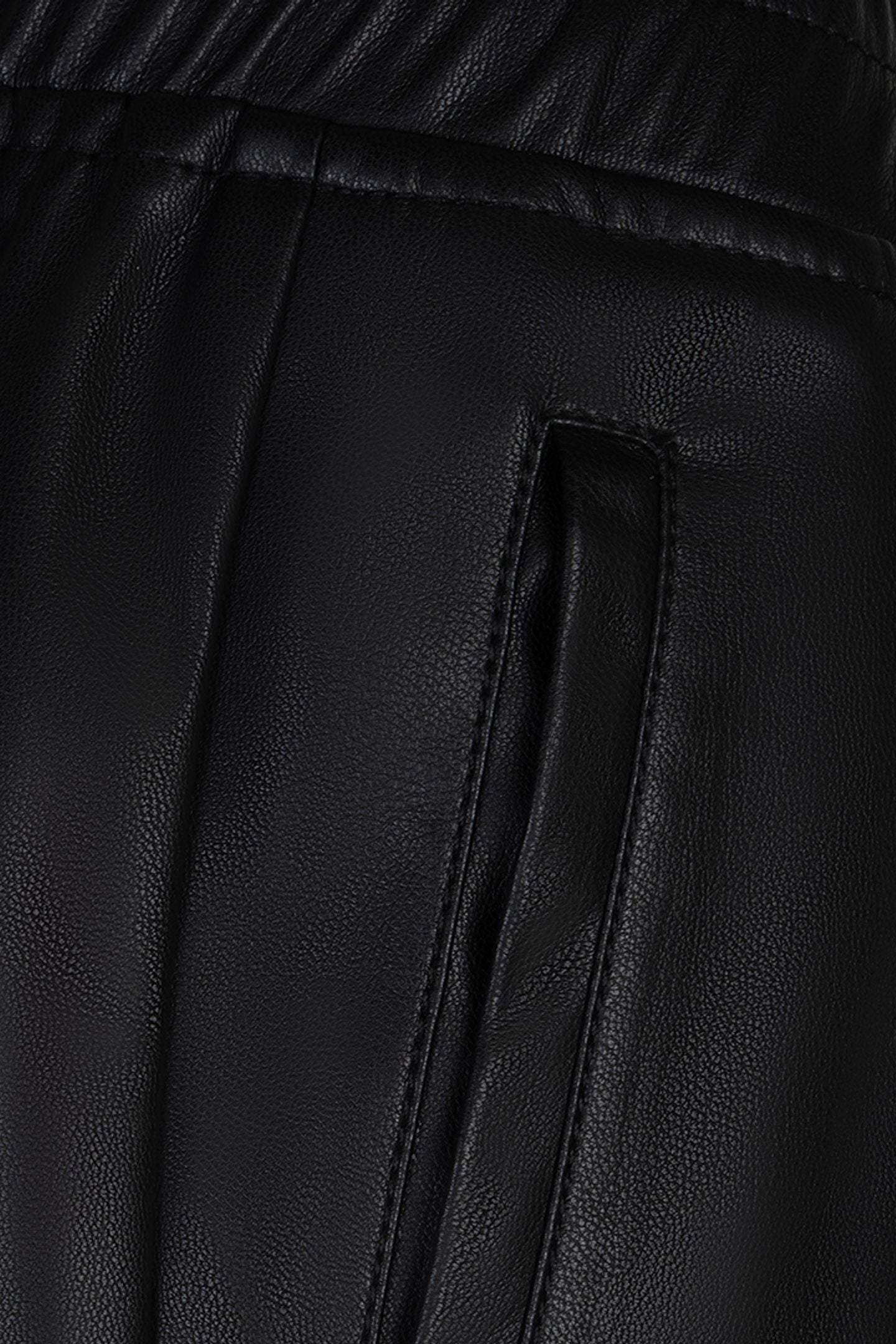 TROUSERS JOGGER VEGAN LEATHER BLACK 6