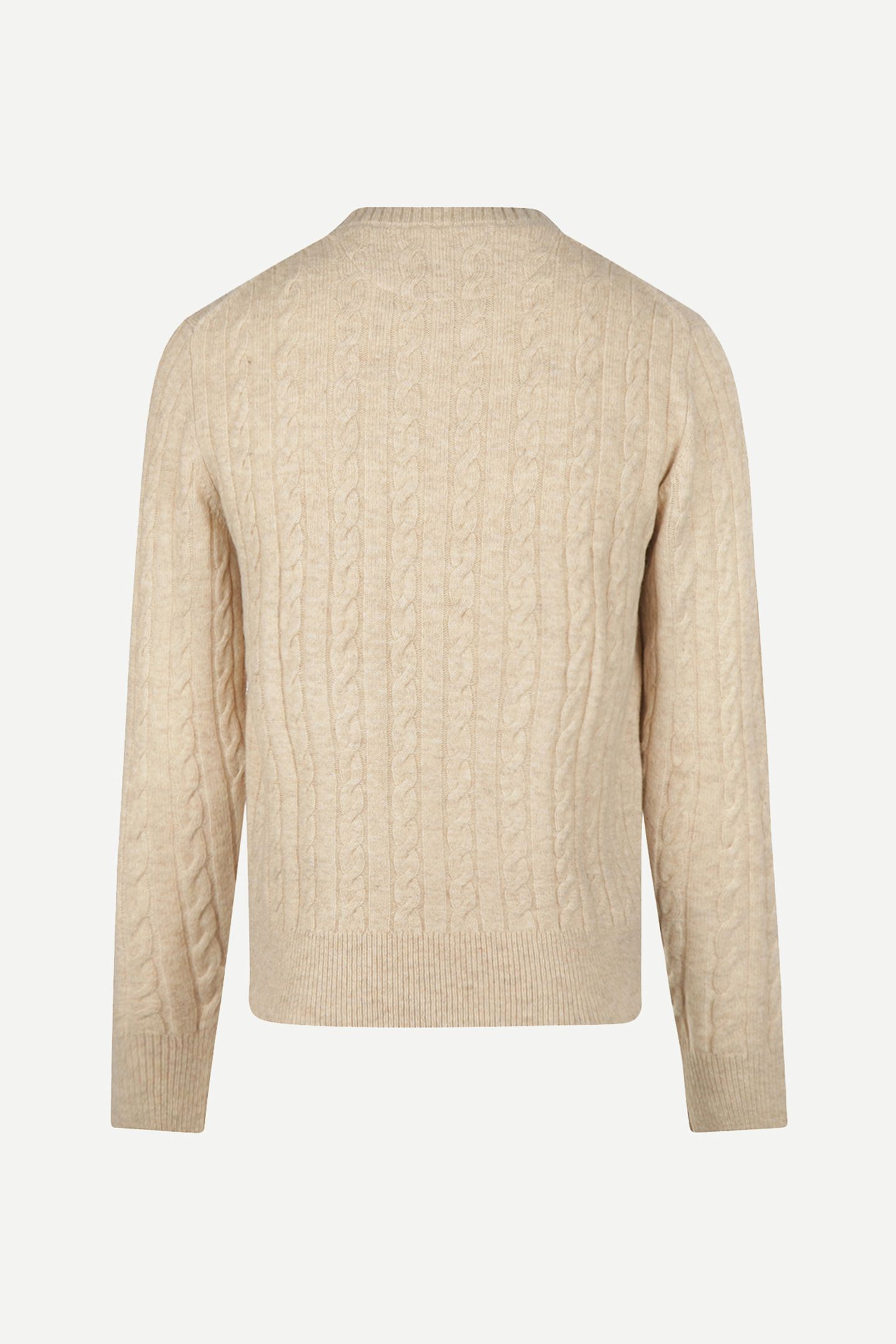 CABLE CREW NECK SWEATER STONE 4
