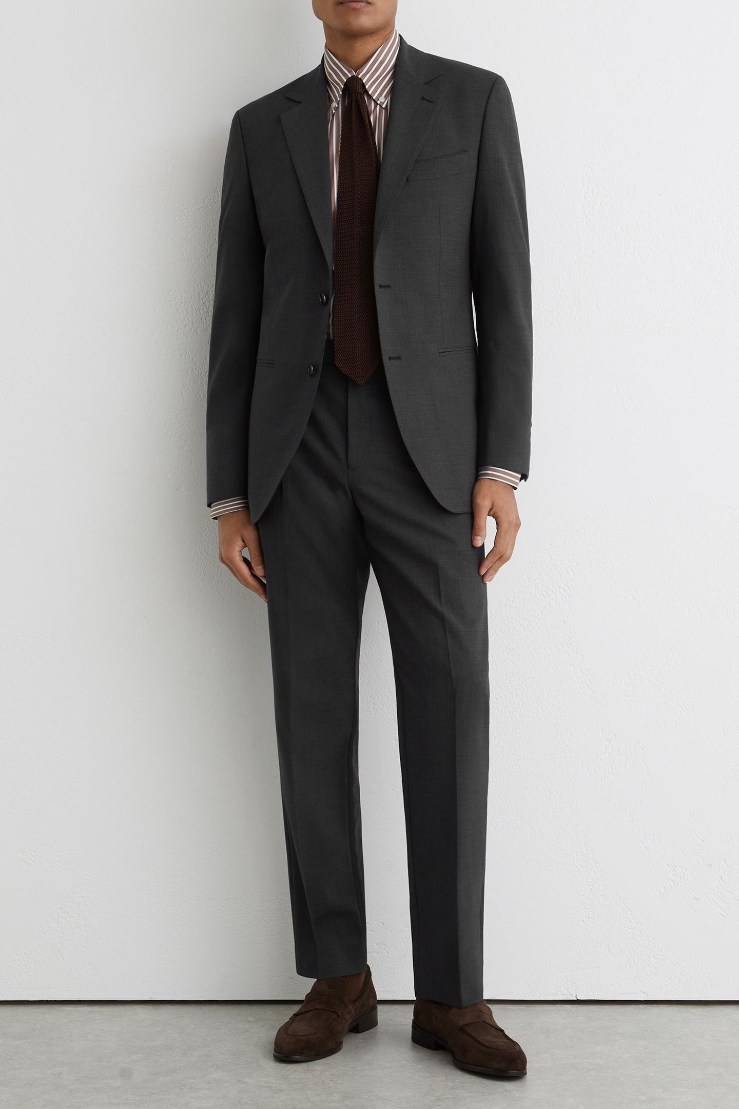 SB 2B NOTCH PLAIN BLAZER GREY 1