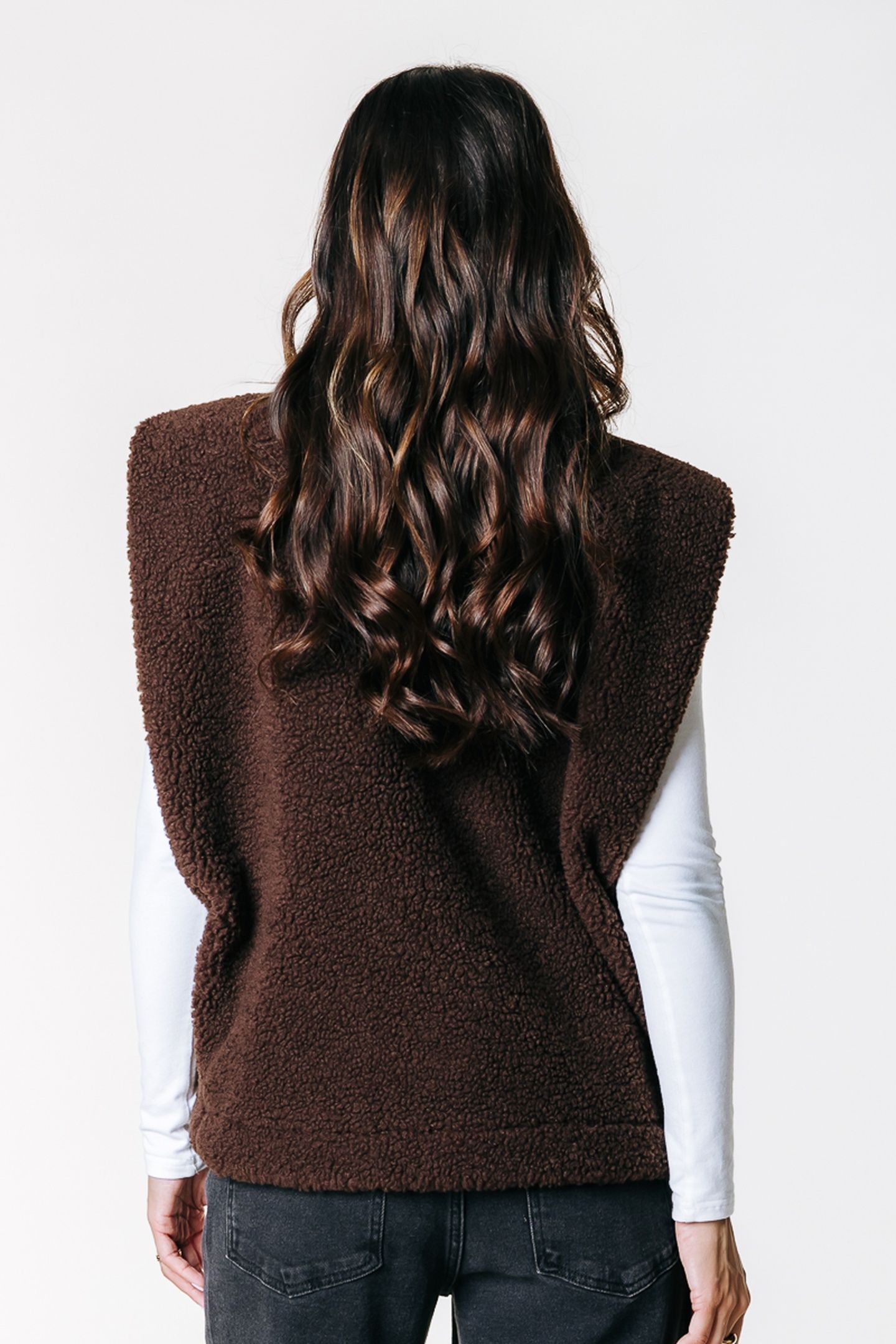 YADI TEDDY GILET BROWN 3