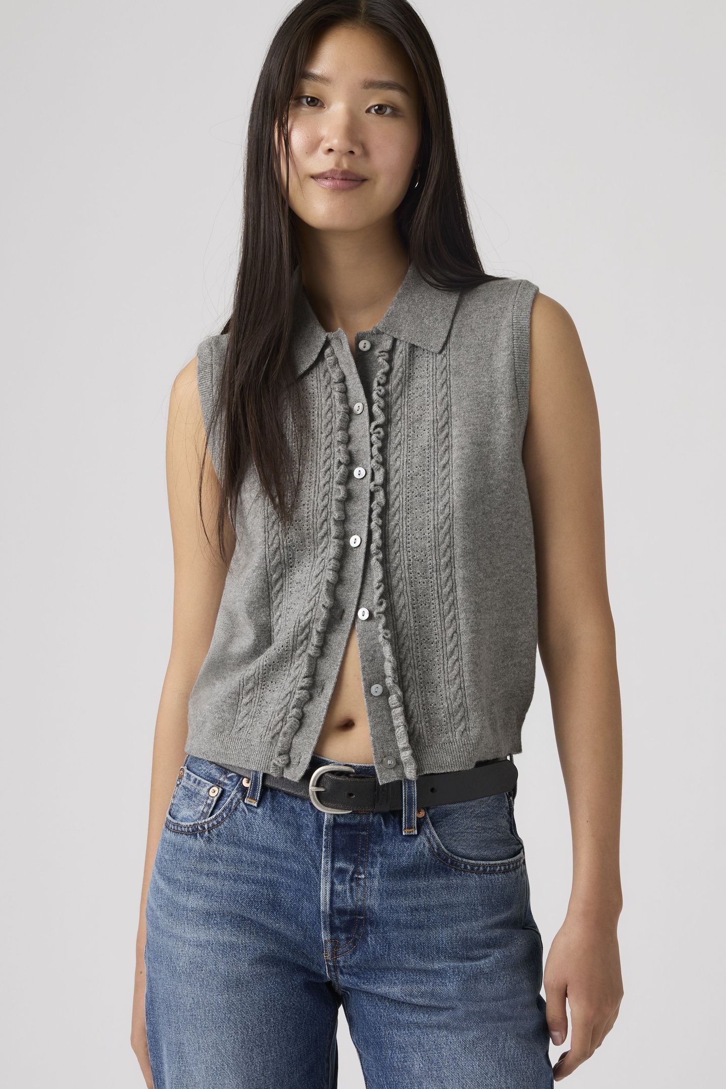 SUPERSOFT MINI RUFFLE VEST TOP 1
