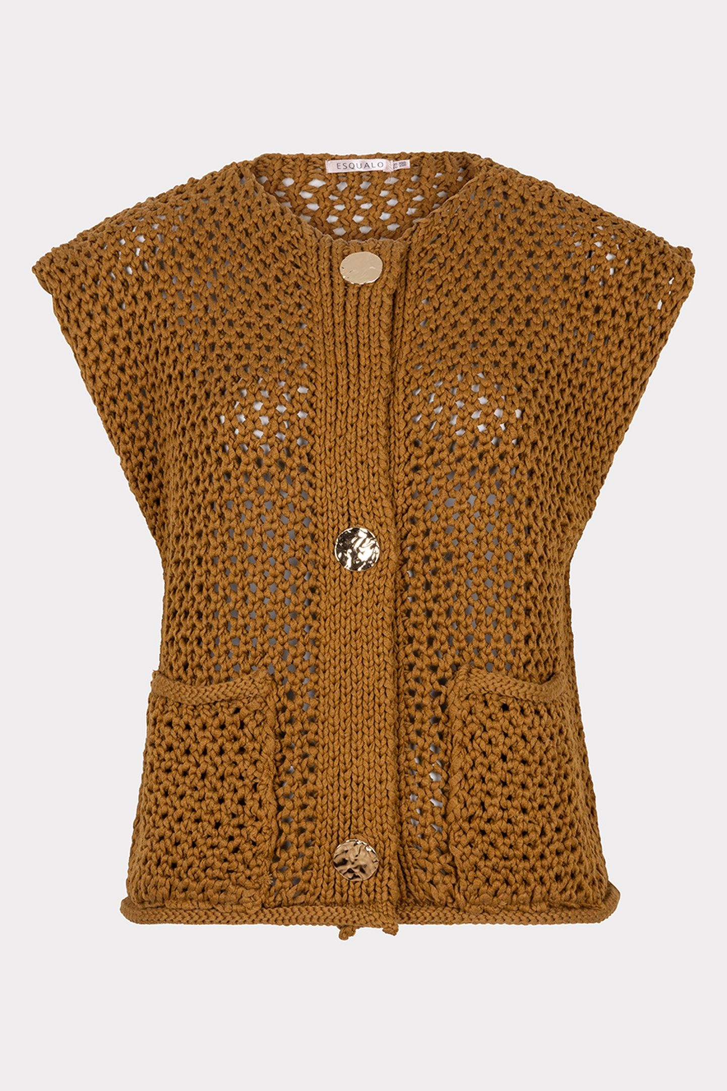 CARDIGAN GILET FANCY BUTTONS OLIVE 1