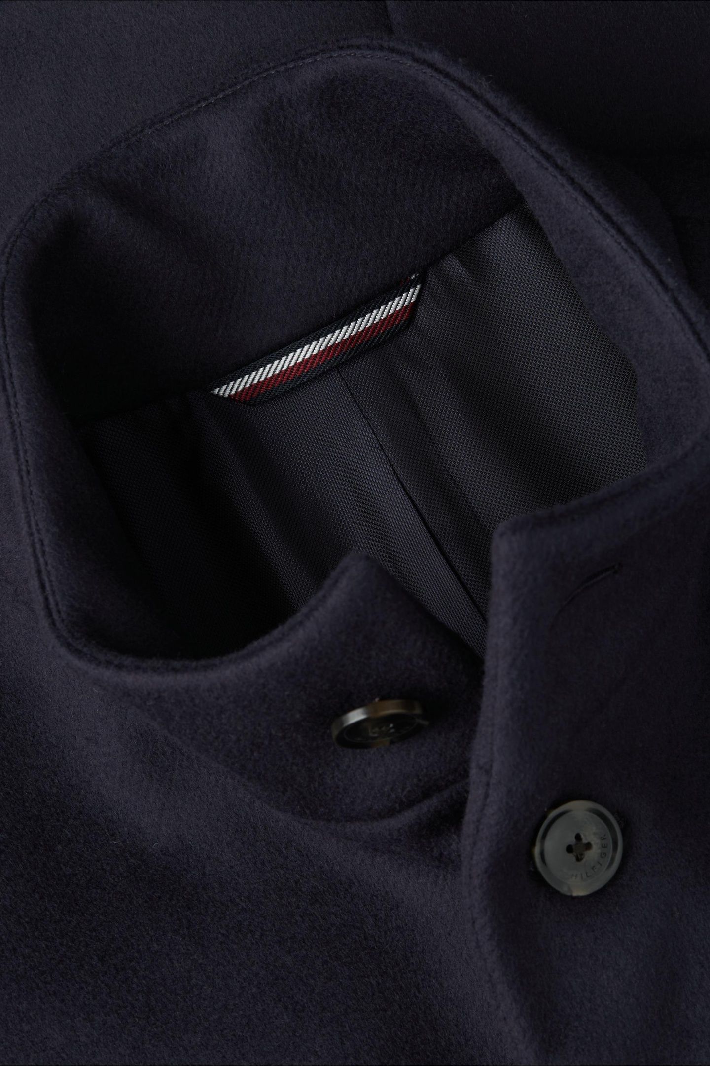 NY WOOL STAND COLLAR NAVY BLUE 7