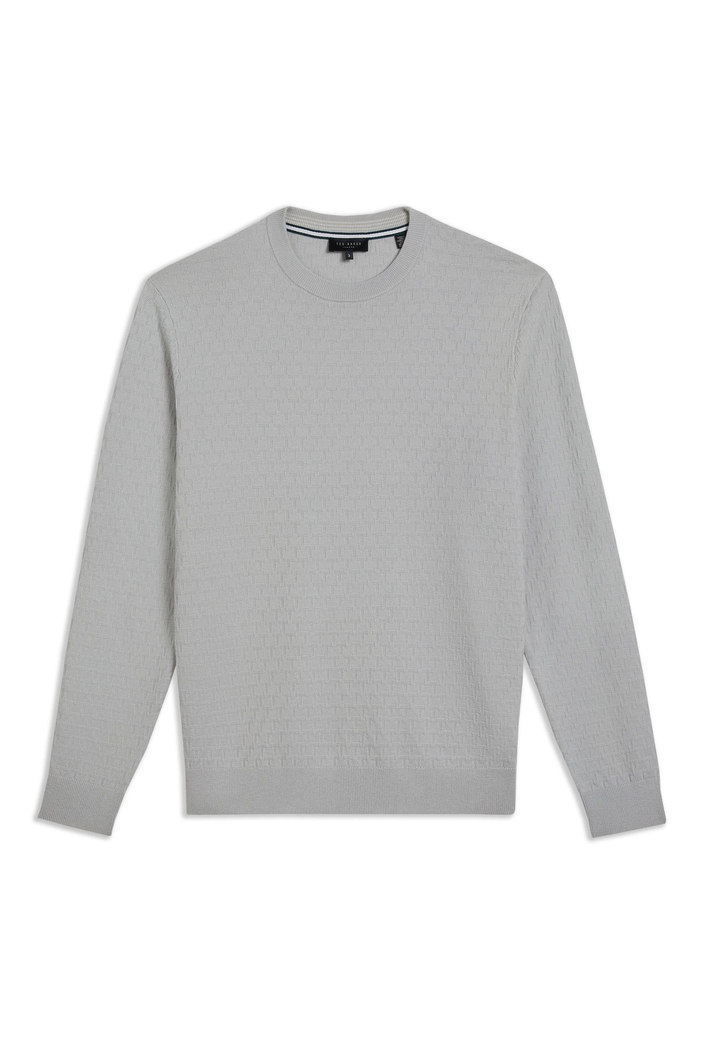DARTELL LS REGULAR T STITCHED CREW NECK GREY 3