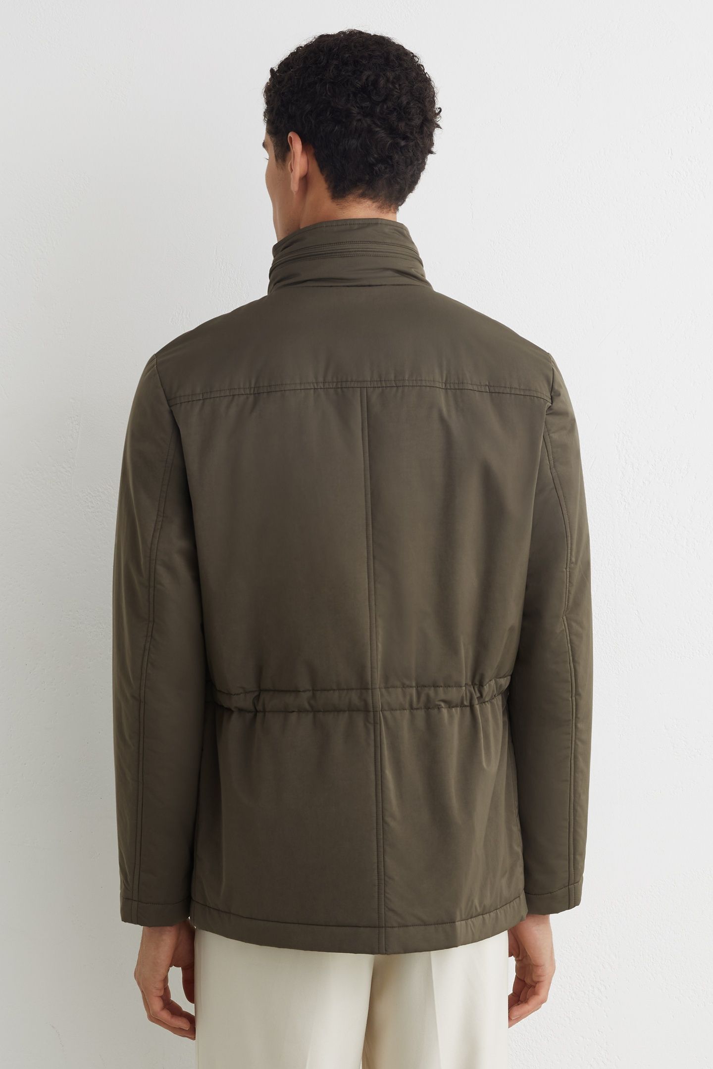 PADDED FOUR POCKET COAT KHAKI GREEN 3
