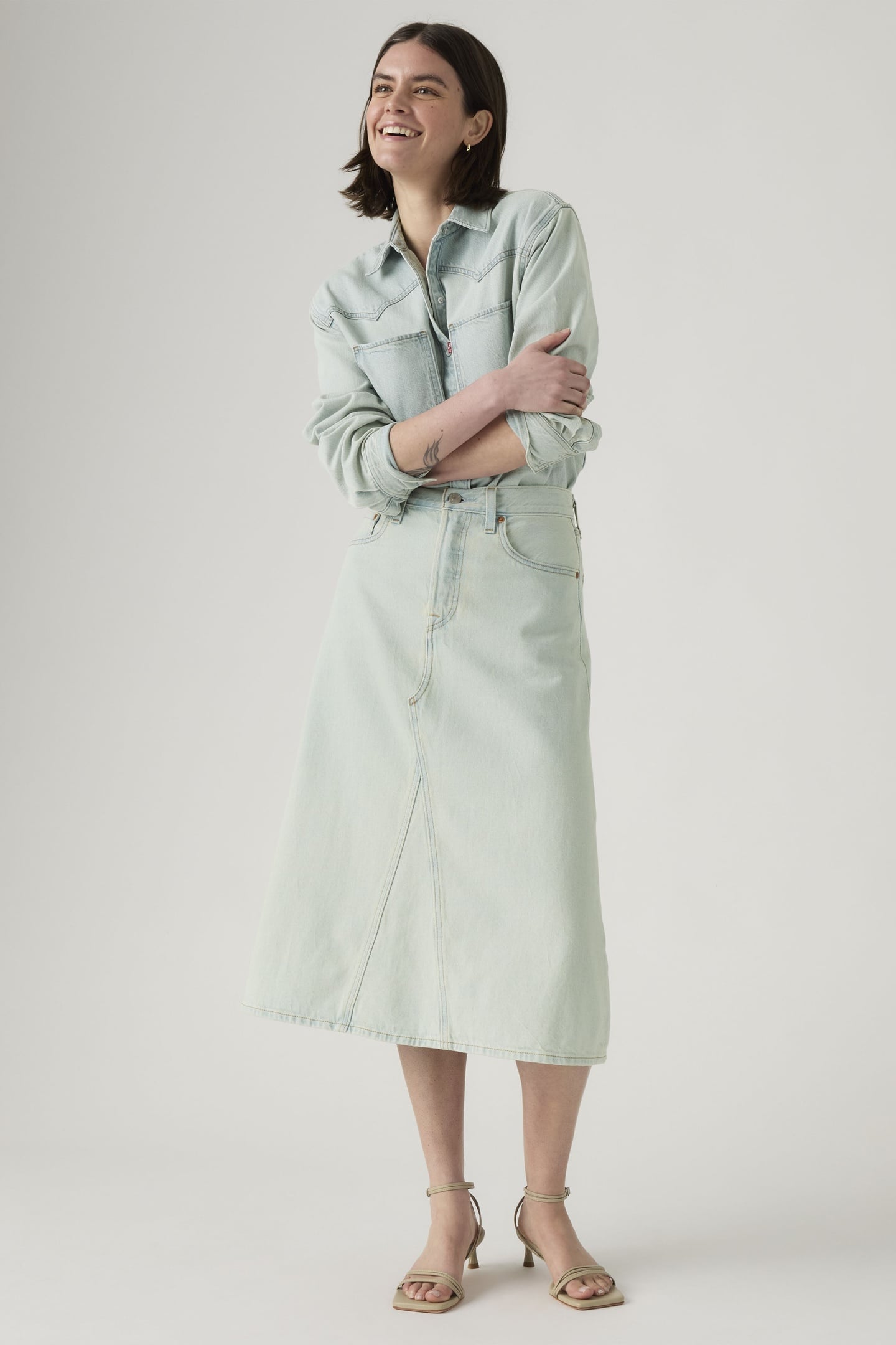 HIGH RISE A-LINE DECON SKIRT 6