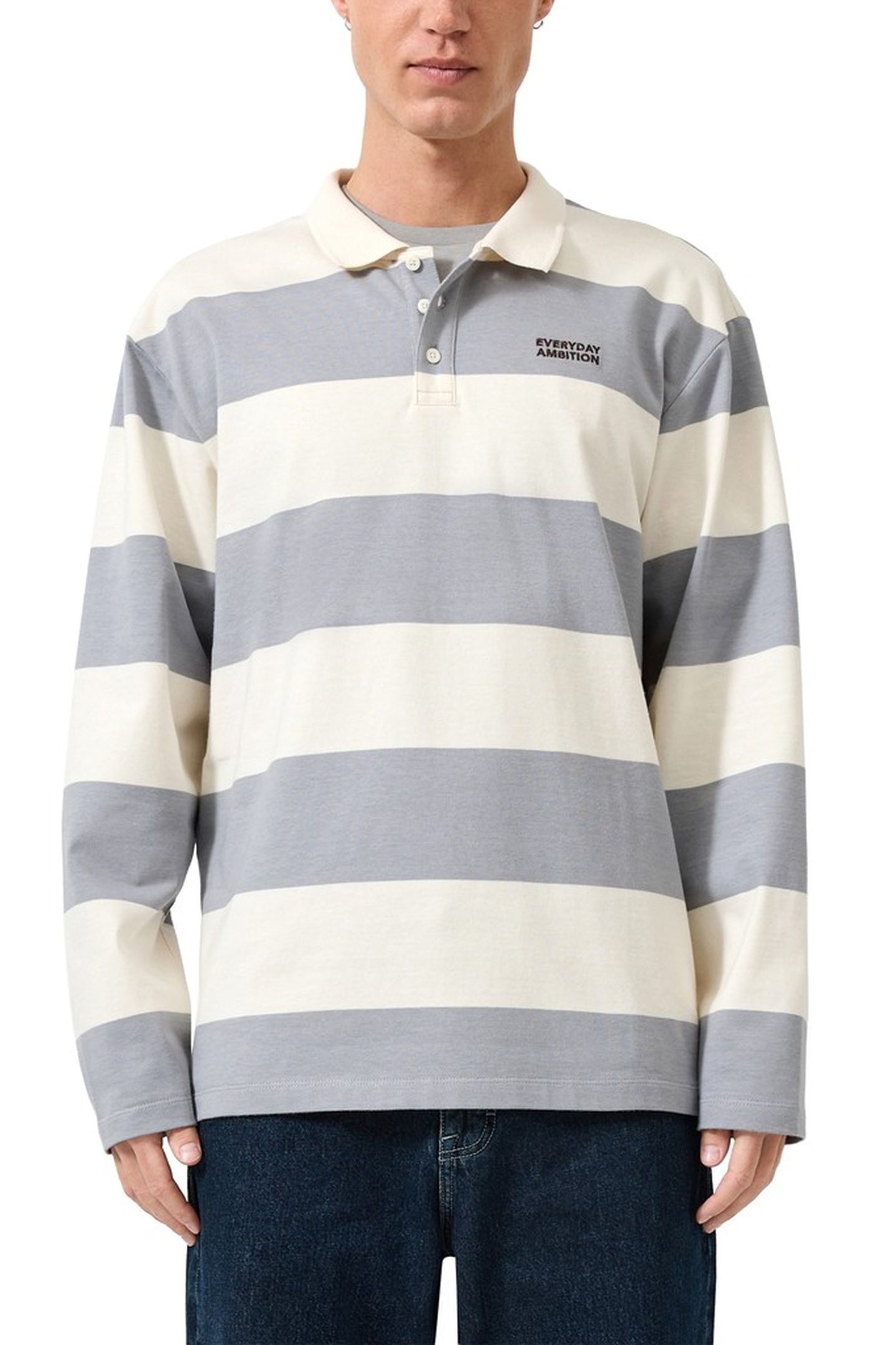 S.OLIVER-QS POLOSHIRTS GREY/BLACK 1