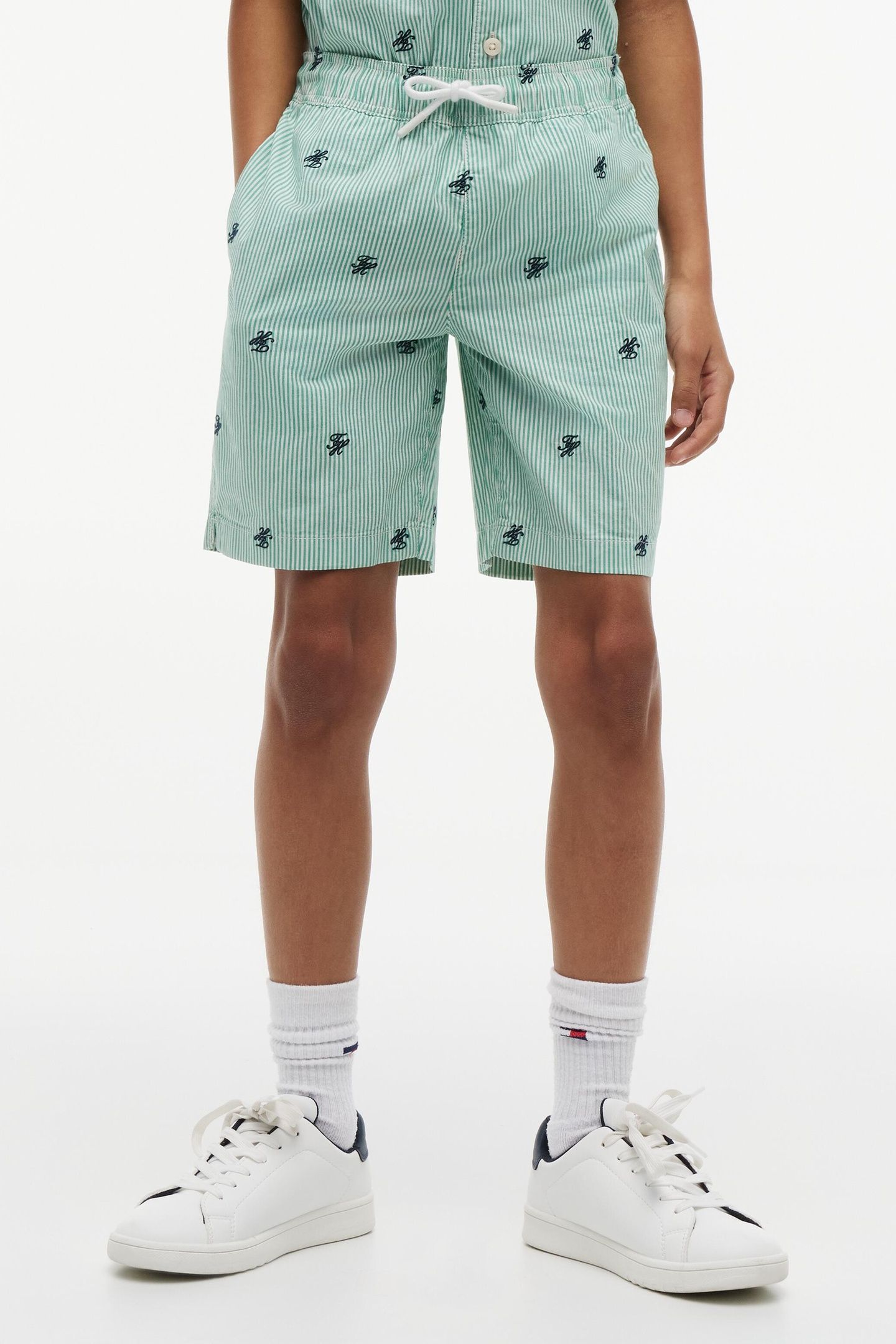 BOYS TH SCRIPT POPLIN JADE WINK 8