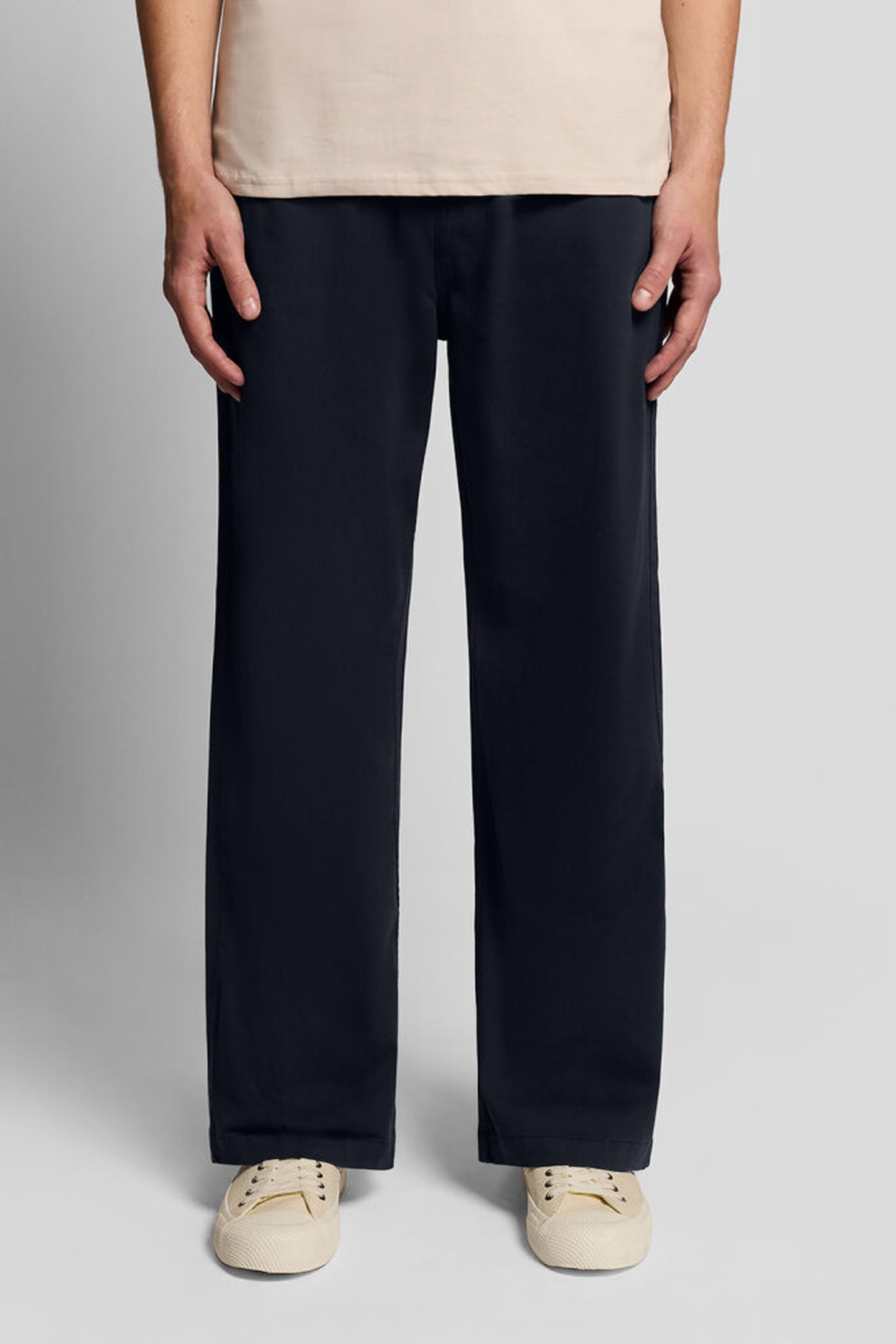 ENZYME WASH PLEATED TROUSER DARK NAVY 1