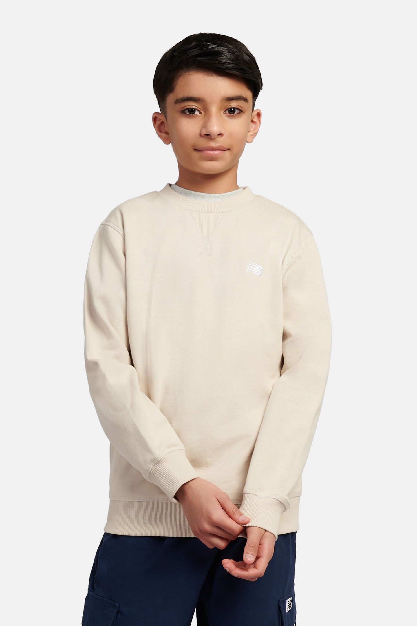 GRADE BOYS FRENCH TERRY SMALL LOGO CREW TIMBER 1