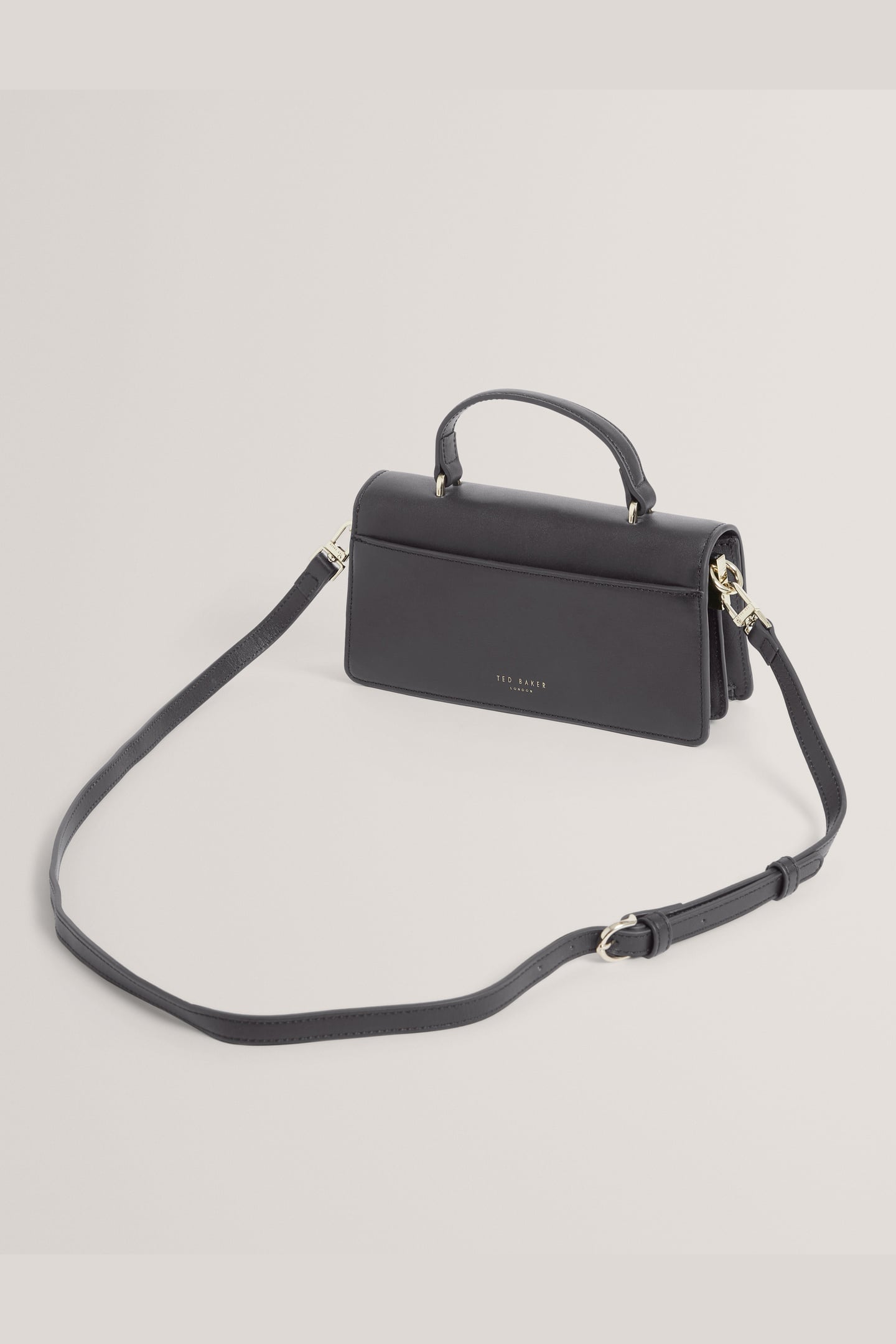 BAR DETAIL ELONGATED TOP HANDLE BAG NAVY 2