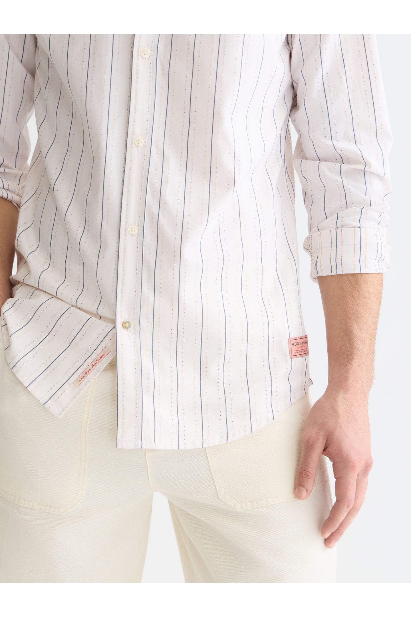 YARNDYED DOBBY REGULARFIT SHIRT WHITE TRADITIONAL 7