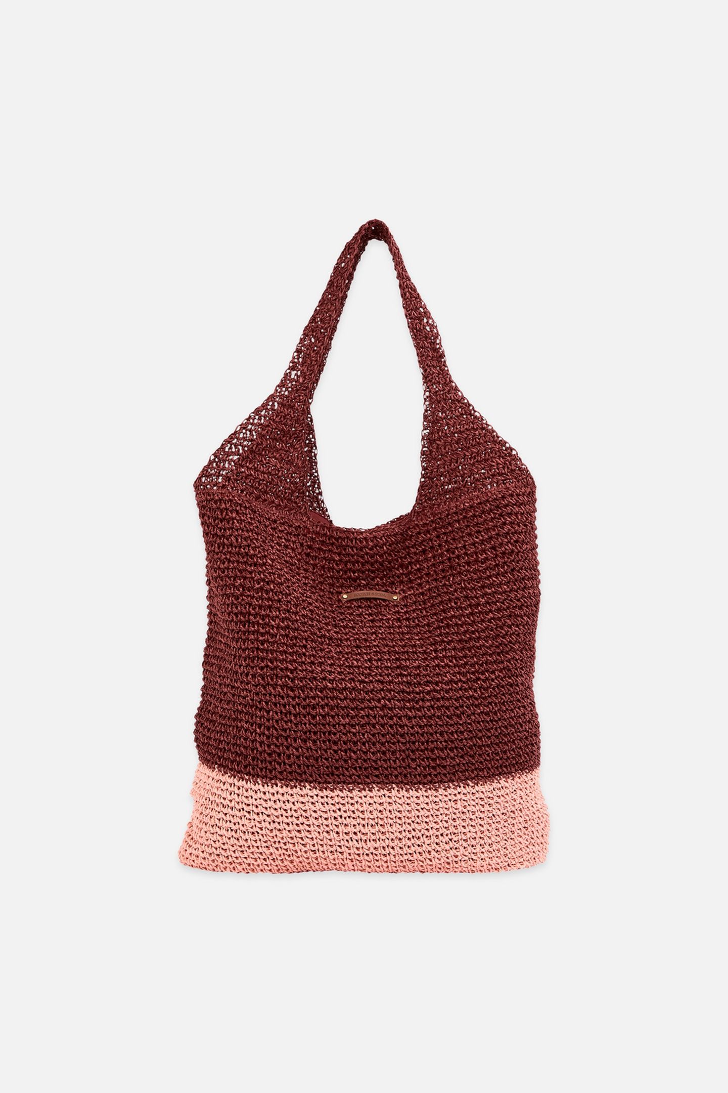 OVERSIZED PAPER STRAW BAG BURNT HENNA 2