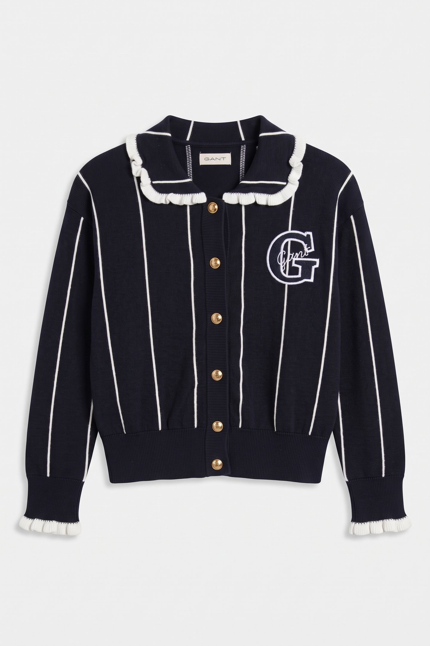 TEEN GIRLS STRIPED KNITTED CARDIGAN EVENING BLUE 2