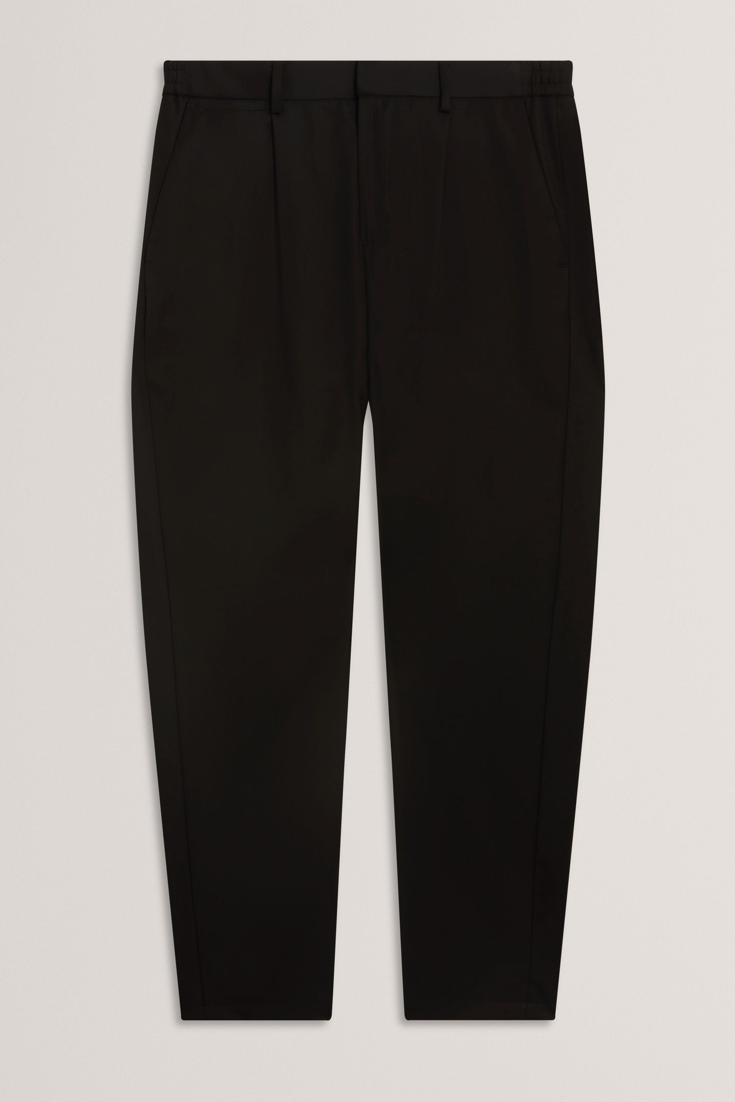 TAPERED FIT WOOL BLEND TROUSER BLACK 3