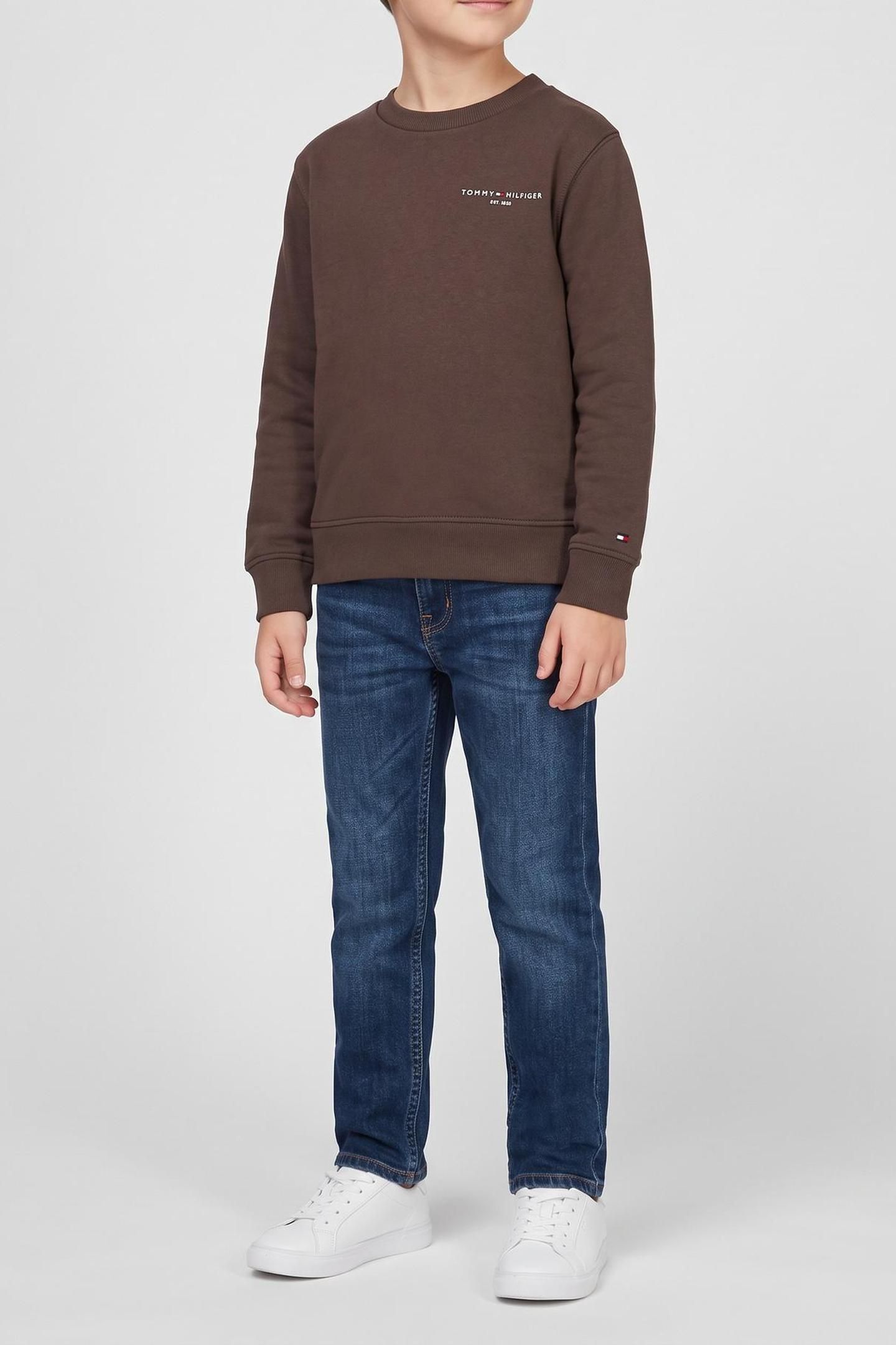 UNISEX MINI CORP C-NECK SWEATER BLACK WALNUT 1