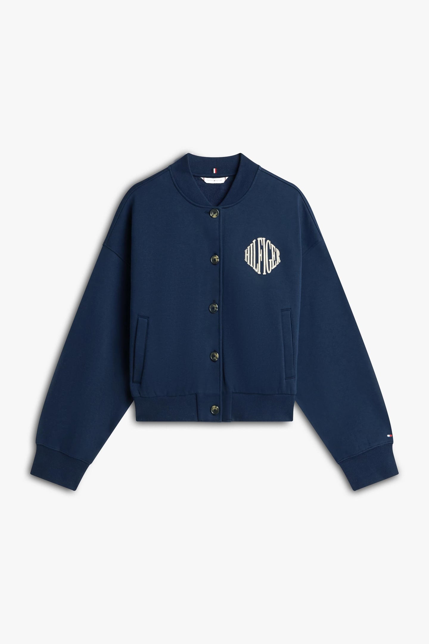 VARSITY FLEECE BOMBER DARK NIGHT NAVY 4