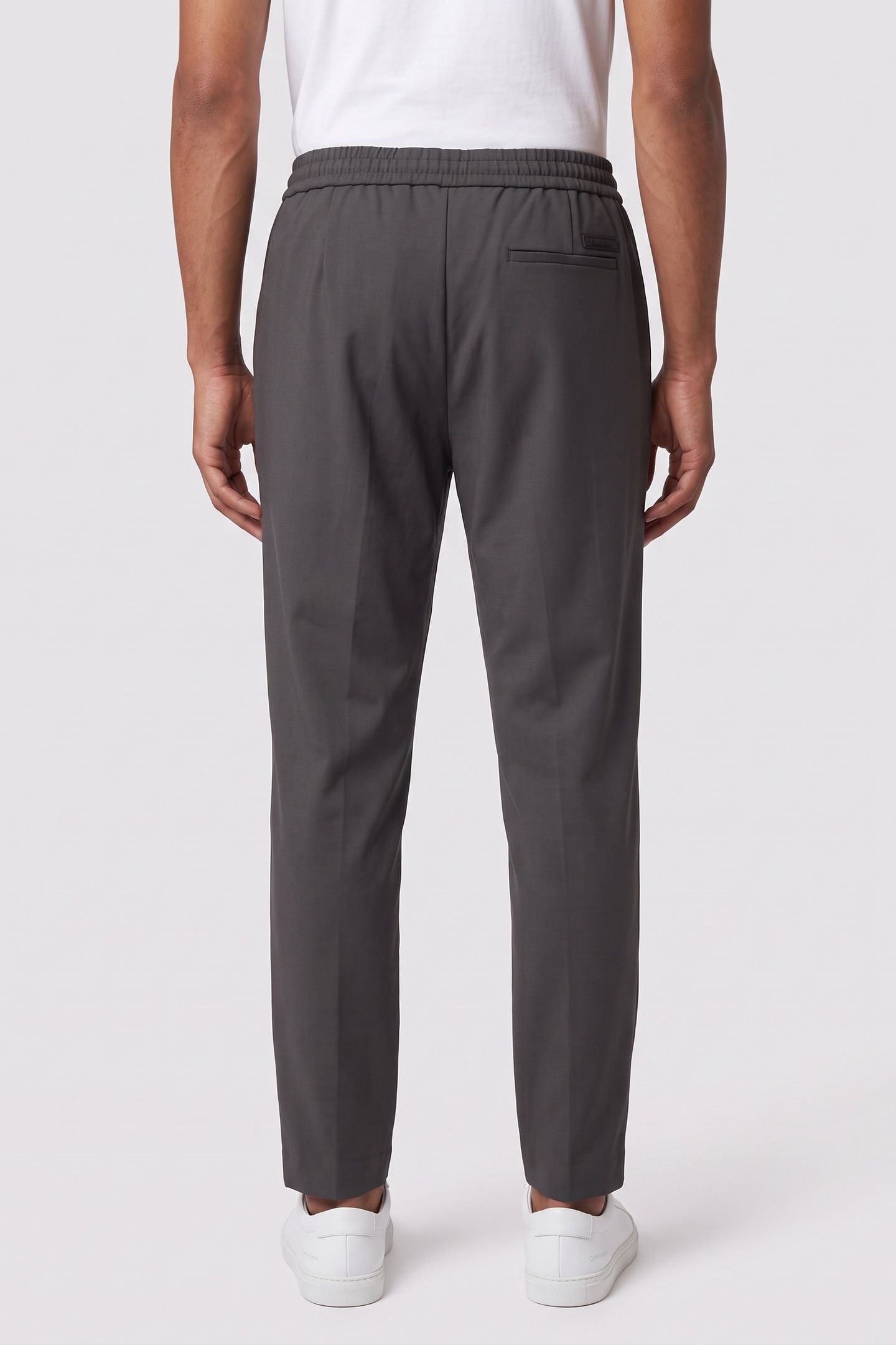 SLIM TAPERED KNIT PANTS DARK GREY 2