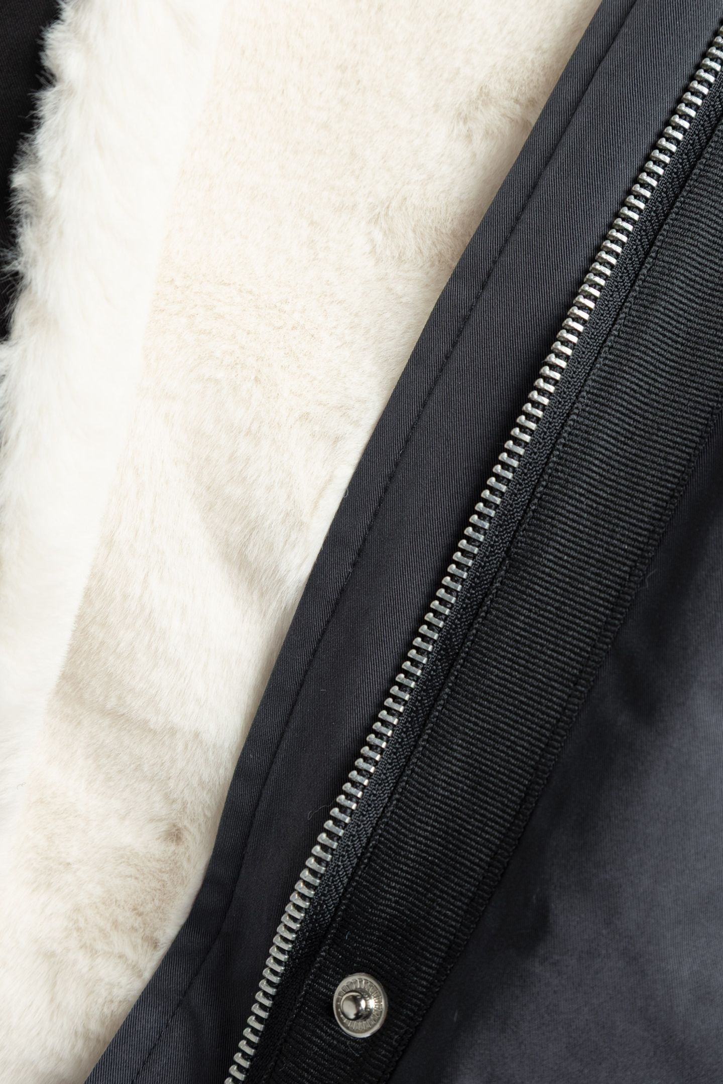 BLACK FUR-LINED HOODED PARKA 8