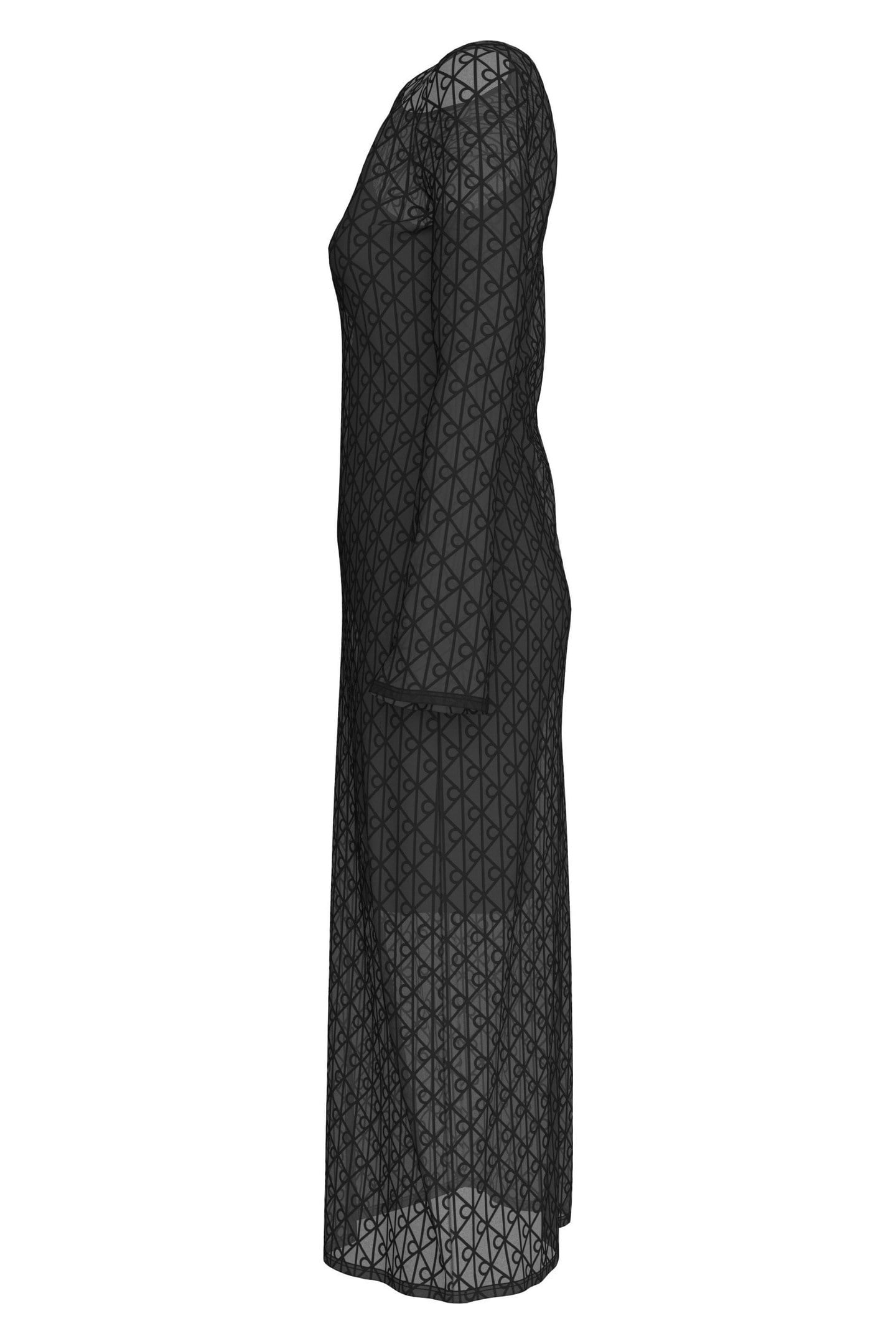 LS LACE MAXI DRESS BLACK 3