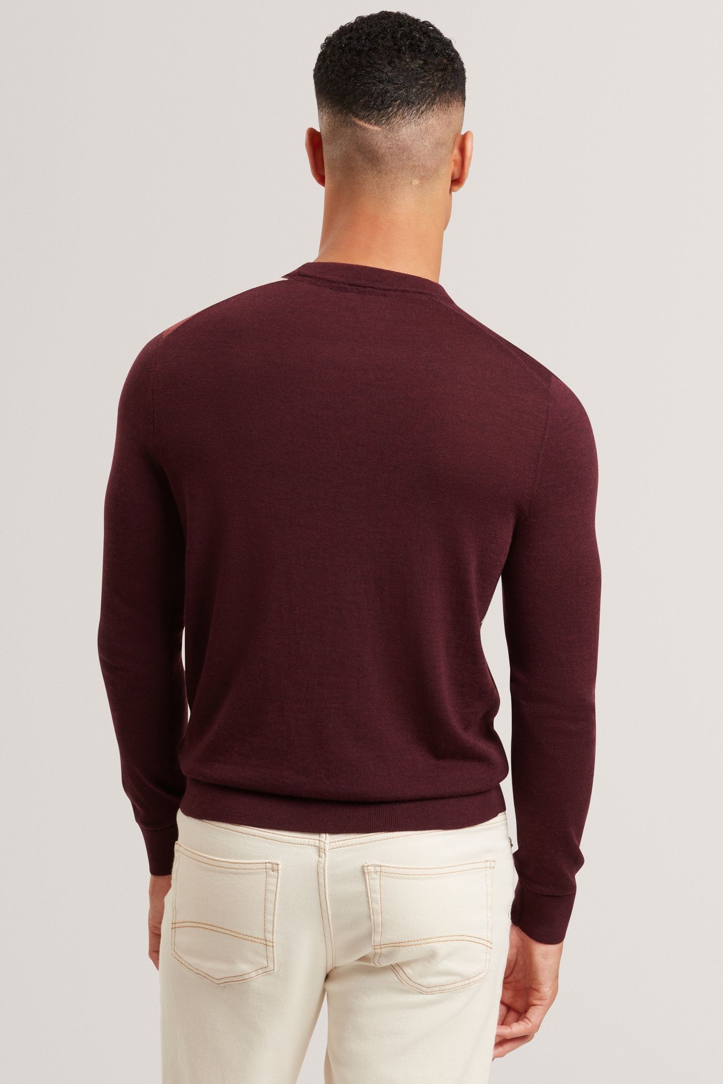 ROIKA LS REGULAR T CREW NECK MAROON 3
