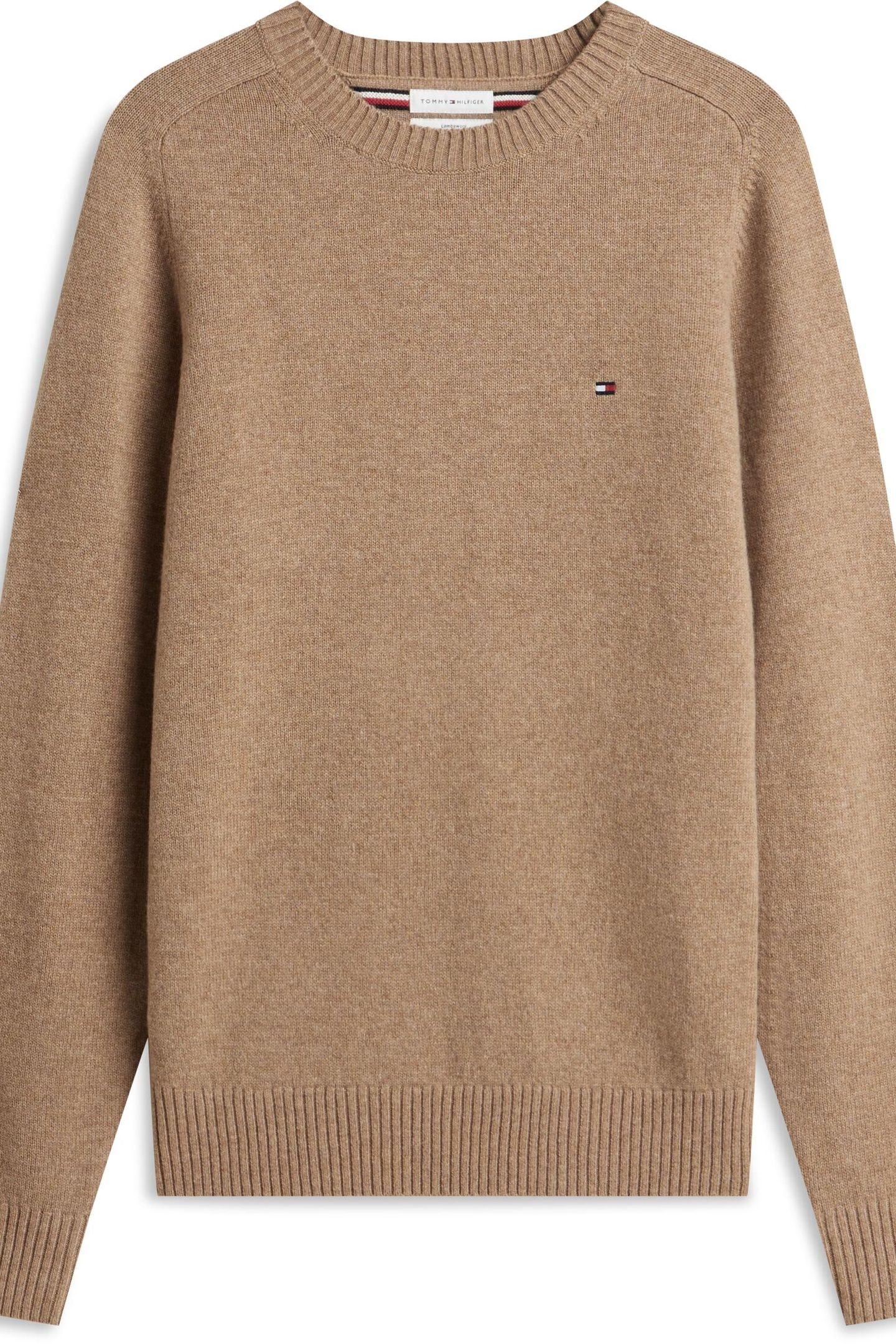 LAMBSWOOL CREW NECK SAFARI CANVAS HEATHER 3