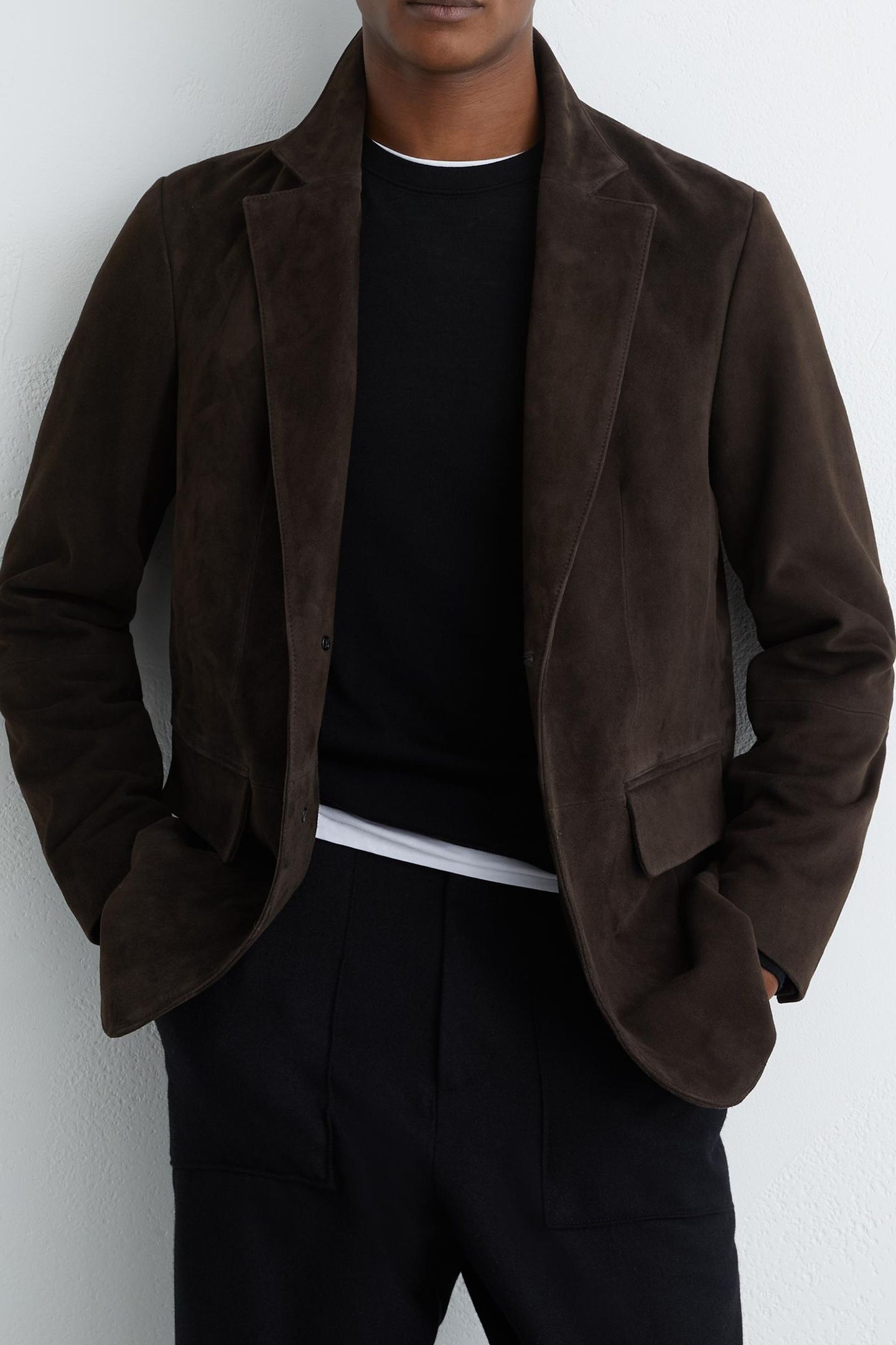 SUEDE BLAZER CHOCOLATE BROWN 3