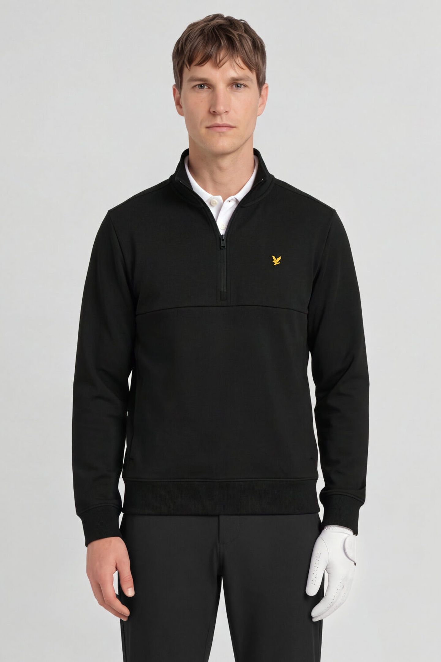 GOLF HALF ZIP WINDJAMMER MIDLAYER JET BLACK 1