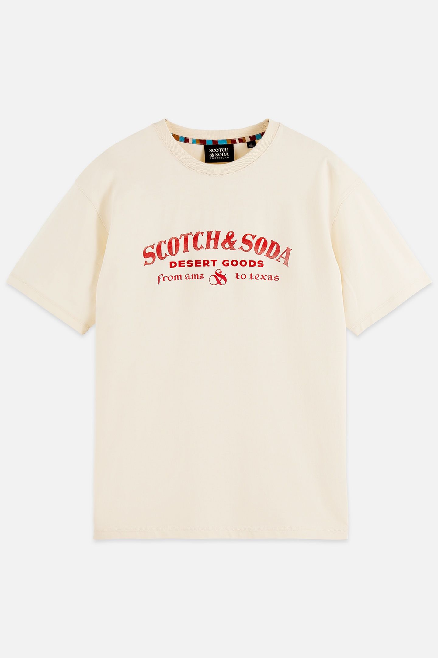 FRONT ARTWORK RELAXED-FIT T-SHIRT LIGHT BEIGE 1