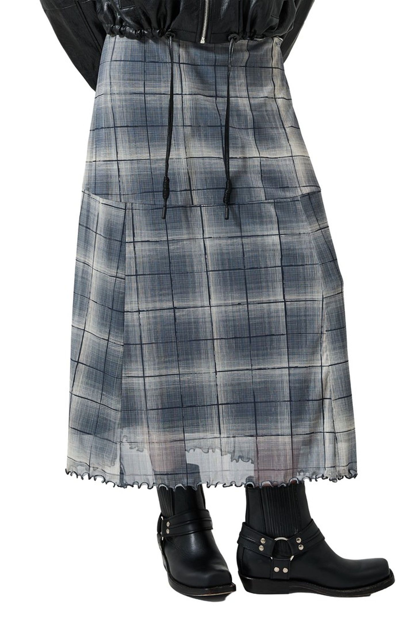 S.OLIVER-QS SKIRTS GREY/BLACK 1