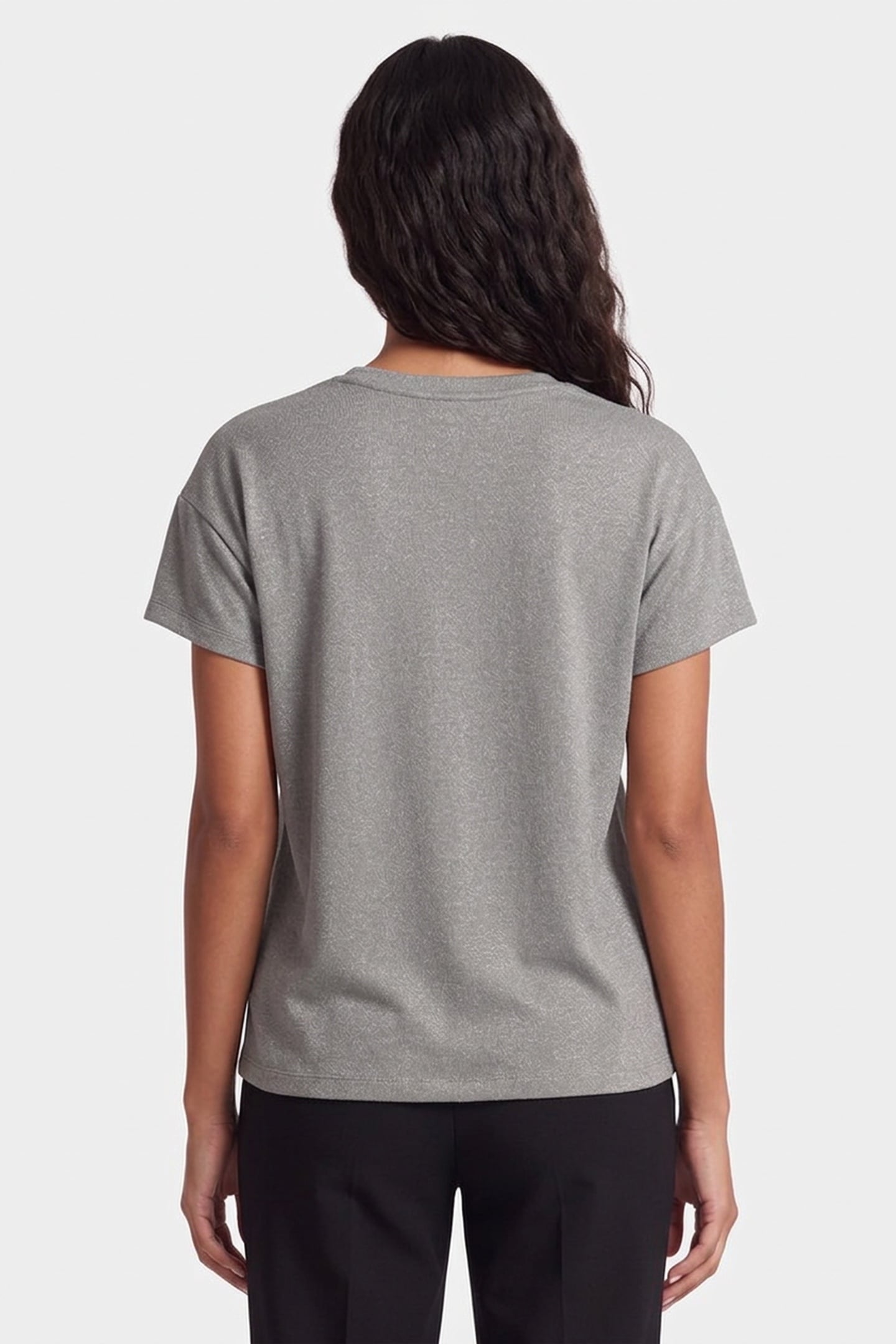 GREY METALLIC MESH T-SHIRT 2