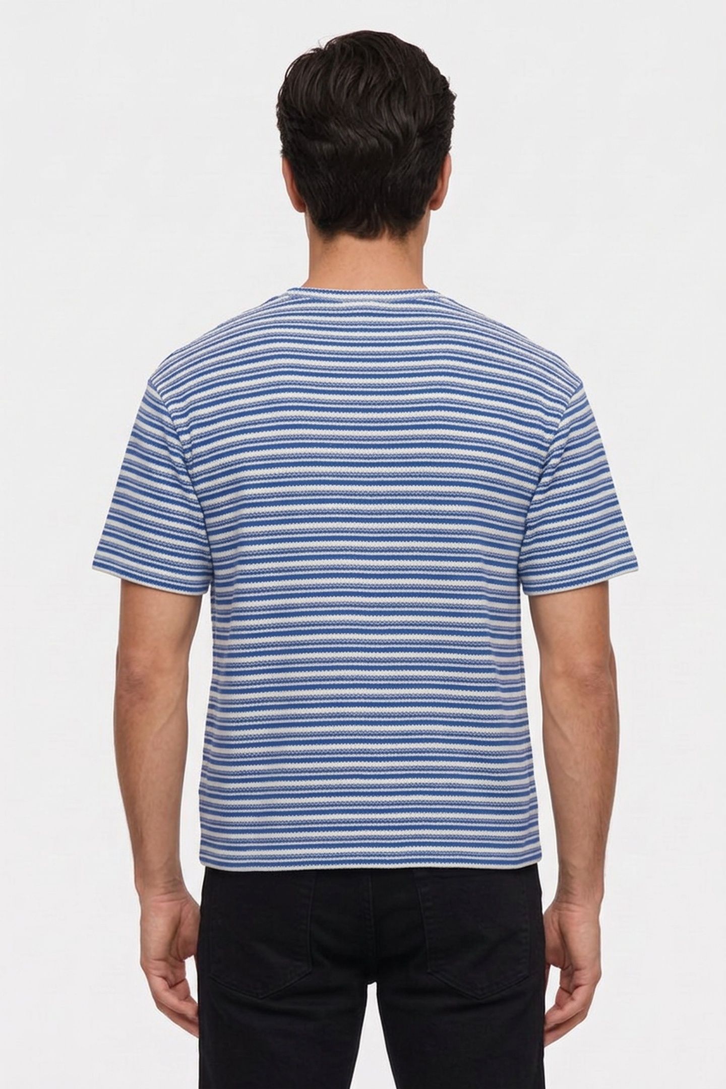 UNISEX T-SHIRT RAYAN BLUE/WHITE 3