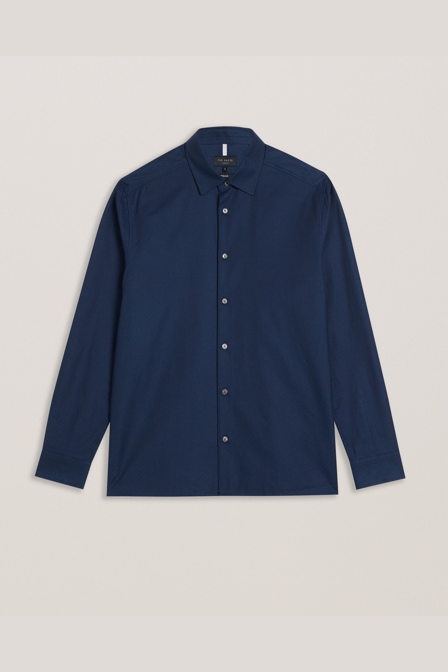 ANSHIL LS REGULAR JACQUARD SHIRT NAVY 3