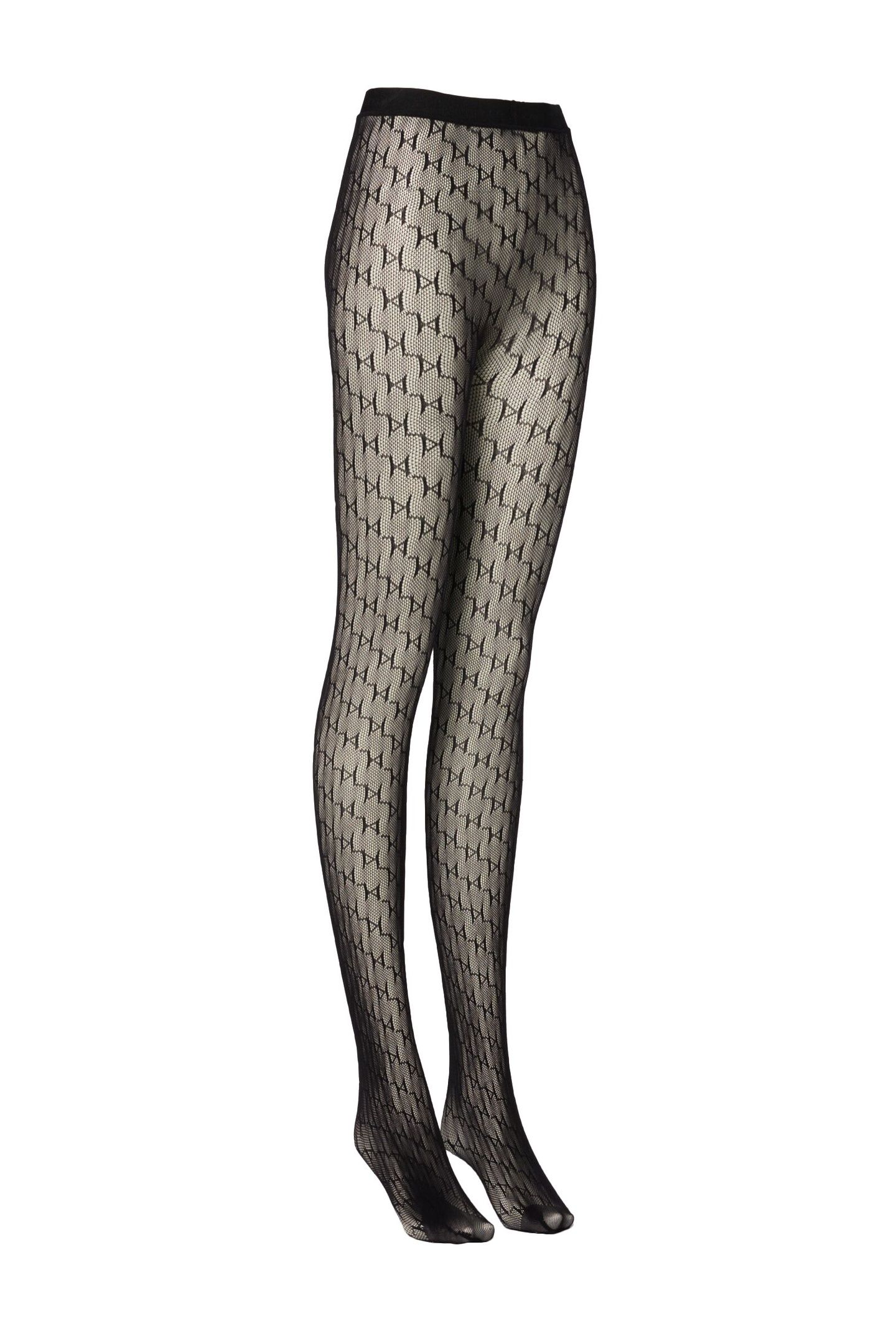 K/MONOGRAM PARTY TIGHTS BLACK 1