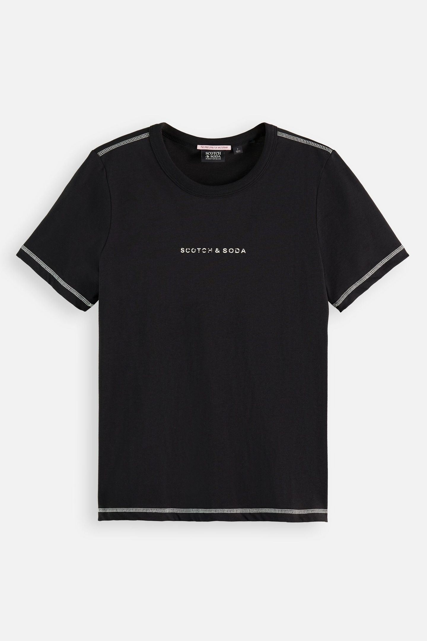 FLATLOCK ARTWORK REGULAR FIT T-SHIRT BLACK 1
