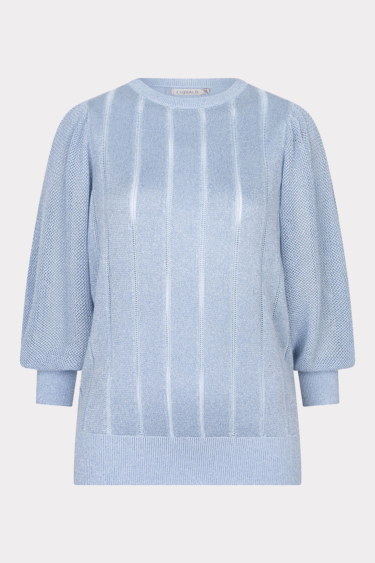 SWEATER SHORT PUFFSLEEVES LUREX BLUE 1