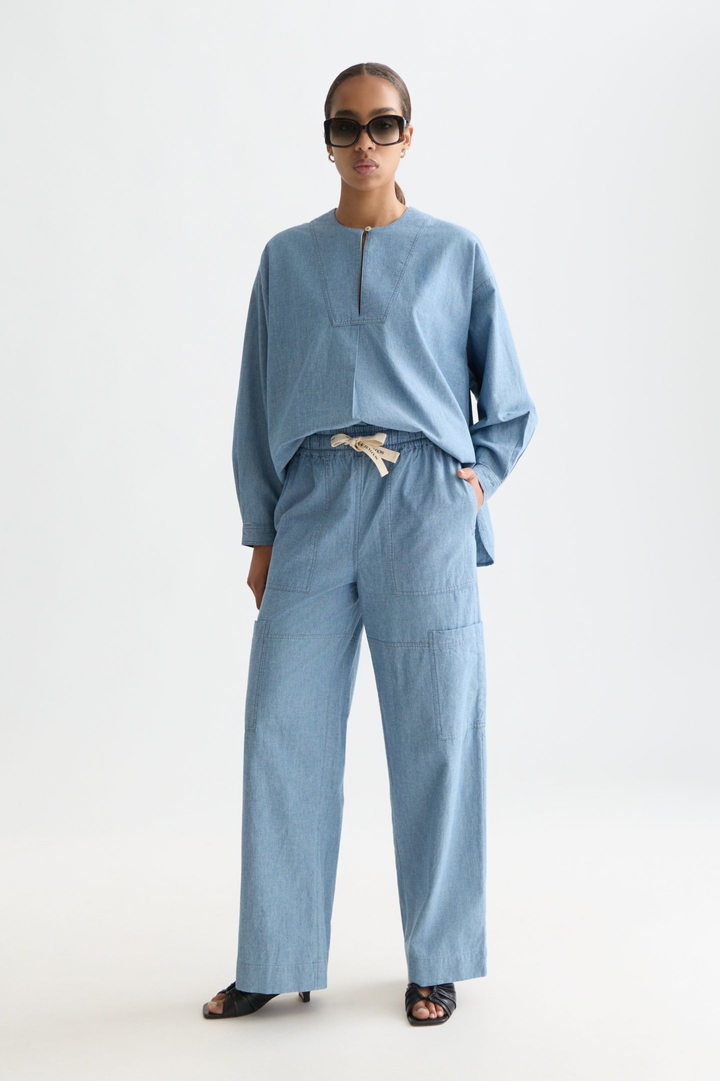 DENIM BIB SHIRT BLUE MOON 3