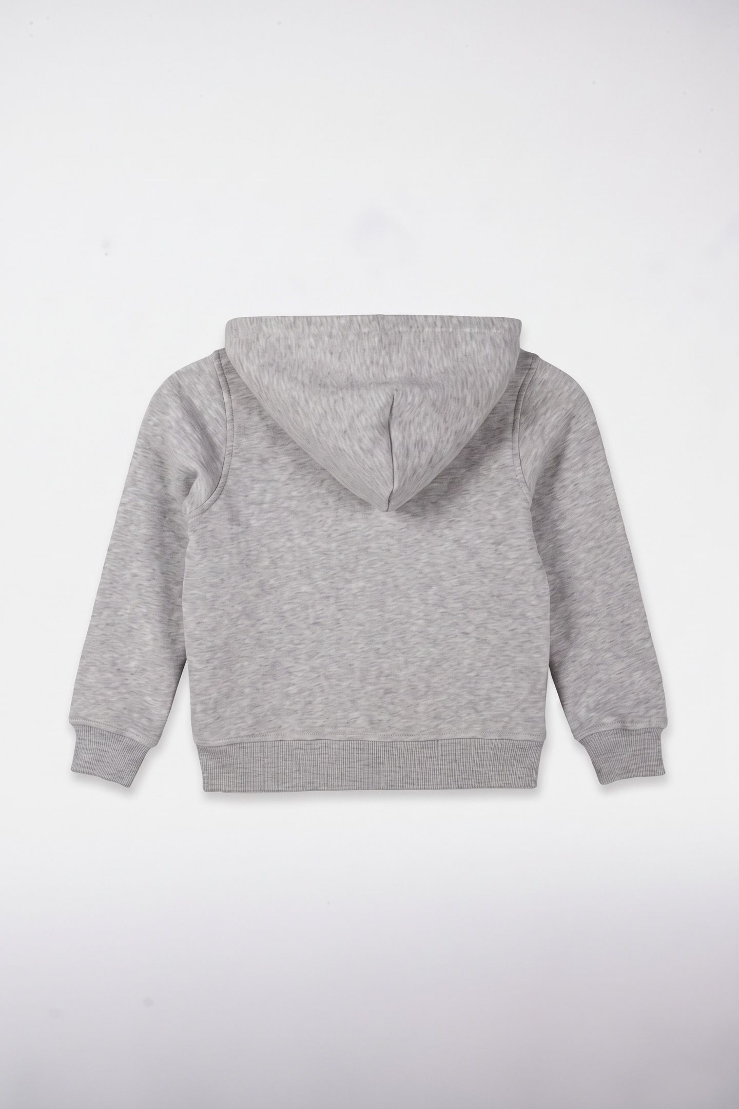 KIDS UNISEX SHIELD ZIP HOODIE LIGHT GREY MELANGE 3