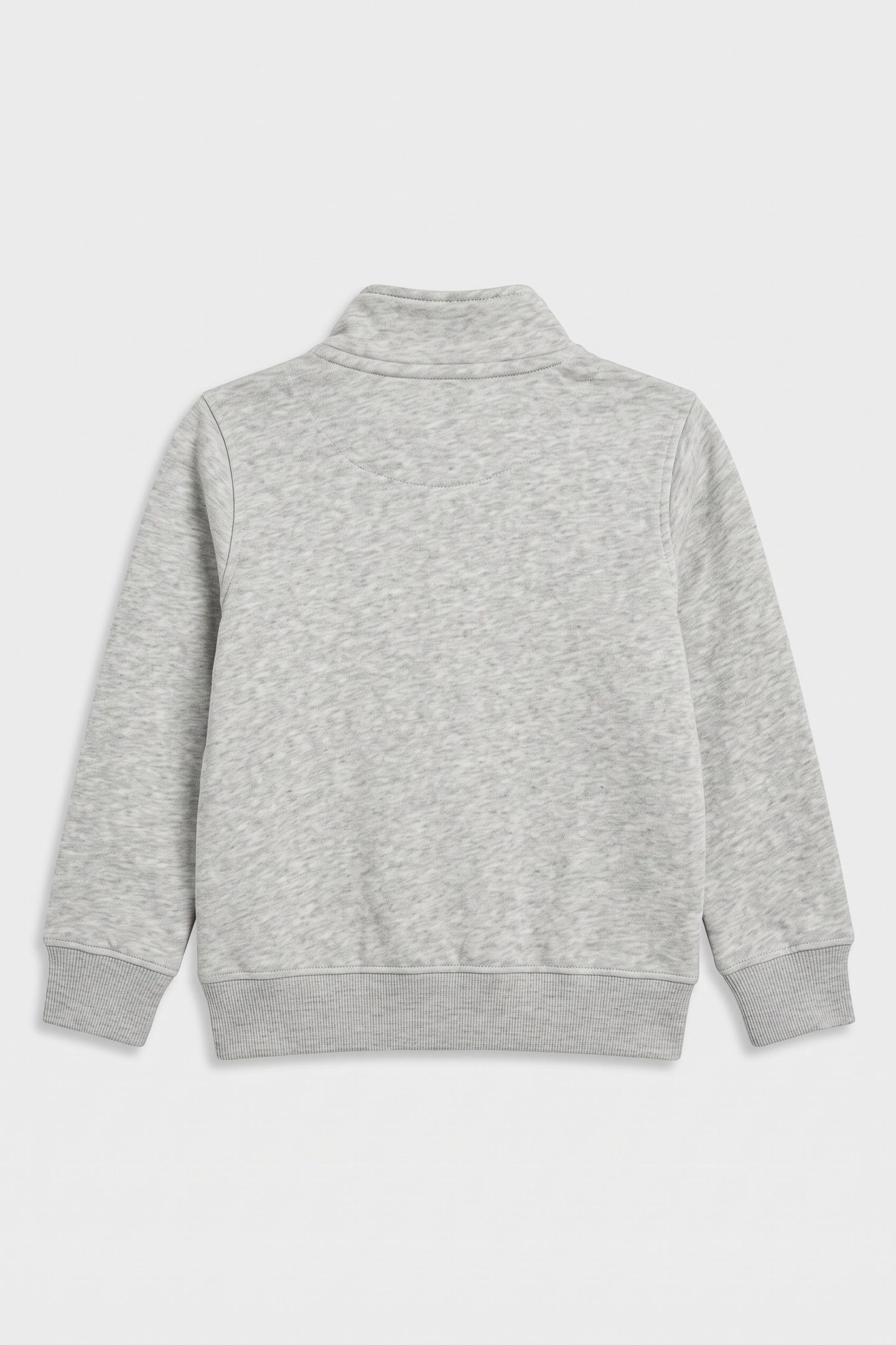 KIDS UNISEX SHIELD HALF ZIP SWEAT LIGHT GREY MELANGE 3