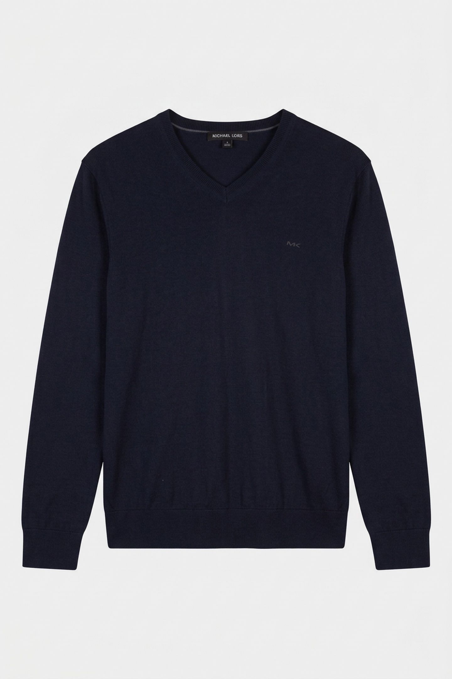 COTTON VEE KNIT SWEATER MIDNIGHT 3