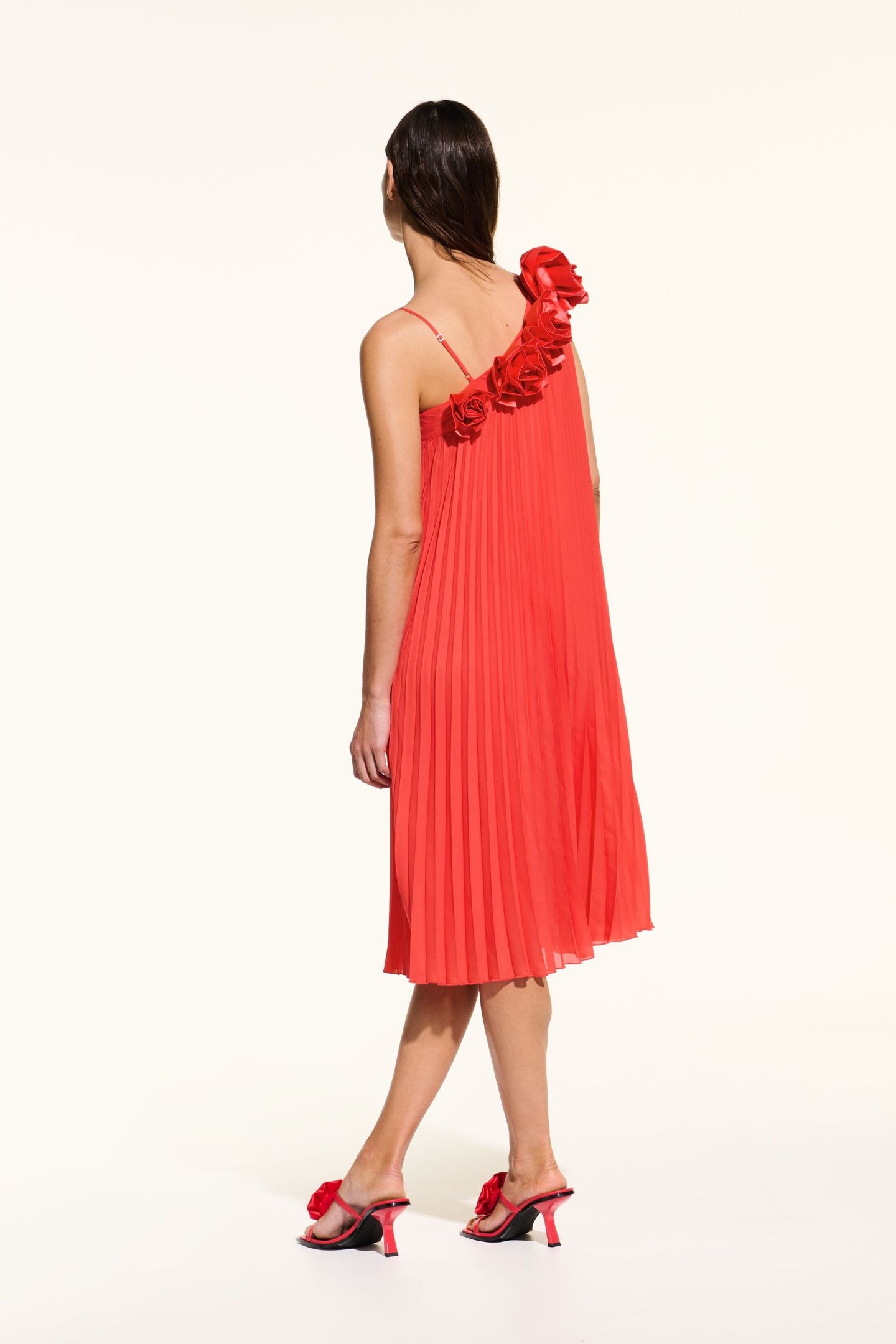 KARL STUDIO PLEATED DRESS HIBISCUS 3