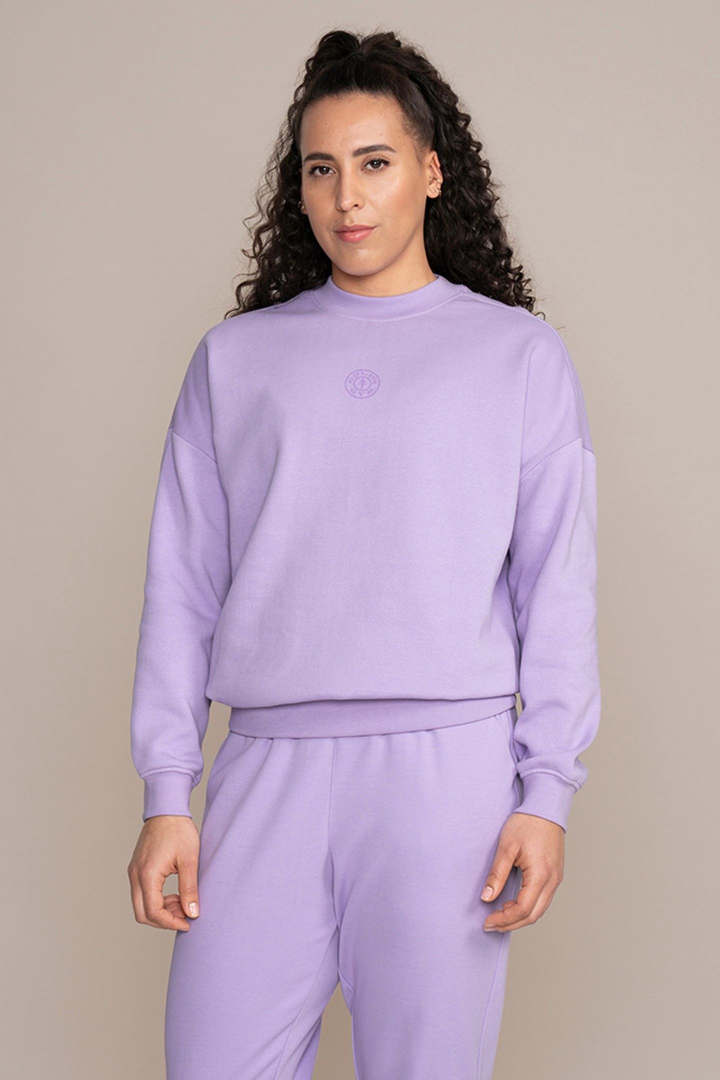 LADIES CLASSIC SWEATER LAVENDER 1