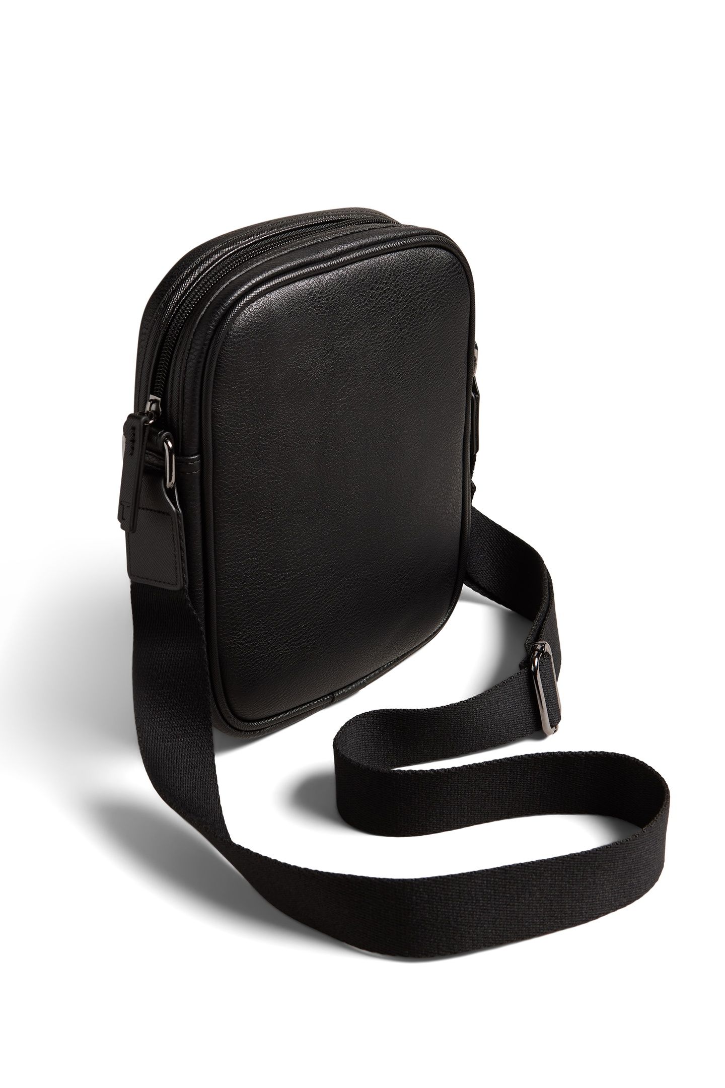 WAYDON HOUSE CHECK PU FLIGHT BAG BLACK 2
